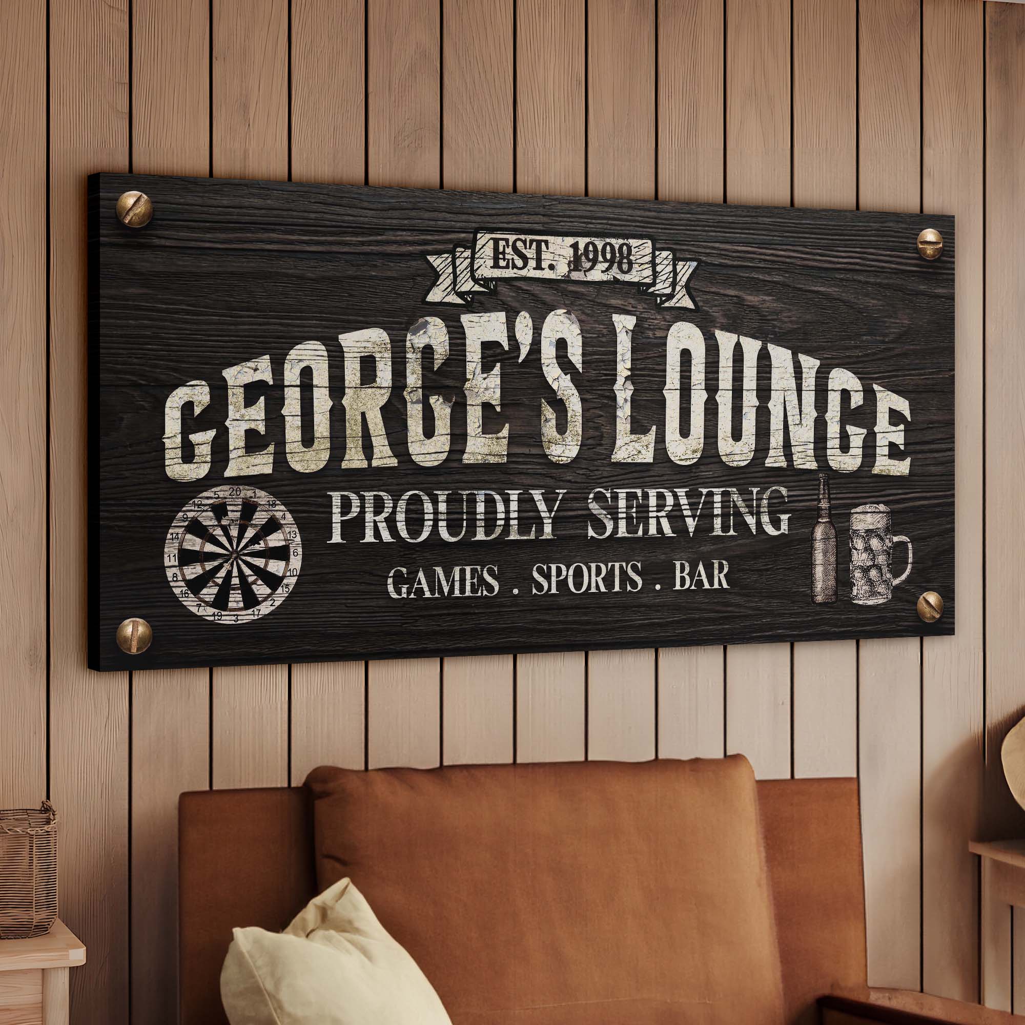 Proudly Serving Lounge Sign on sale at MyriadMart