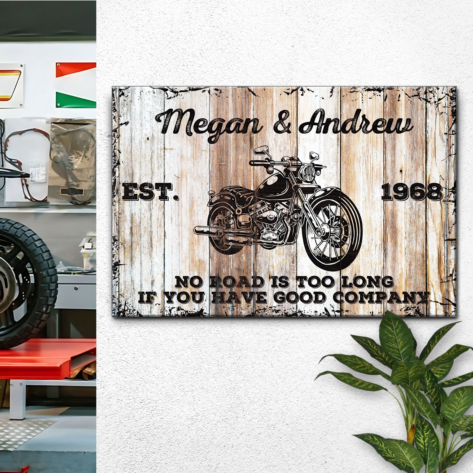Motorcycle Wood Sign on sale at MyriadMart