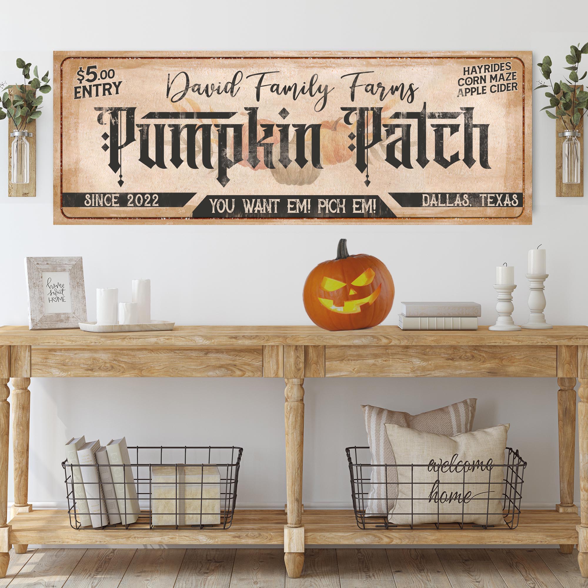 Family Farms Pumpkin Patch Sign II on sale at MyriadMart