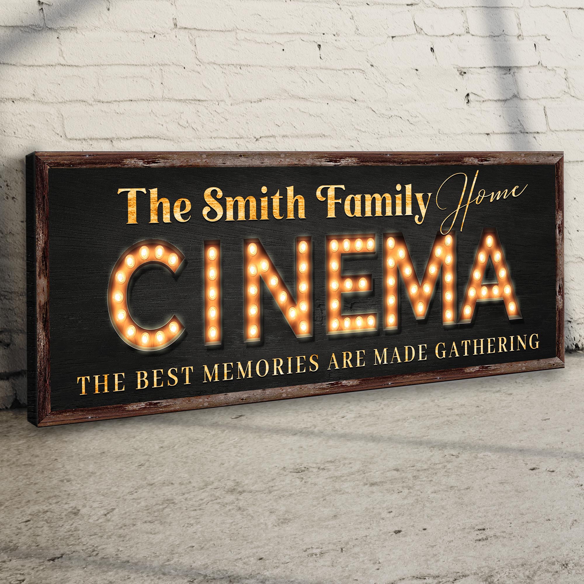 Family Home Cinema Sign on sale at MyriadMart