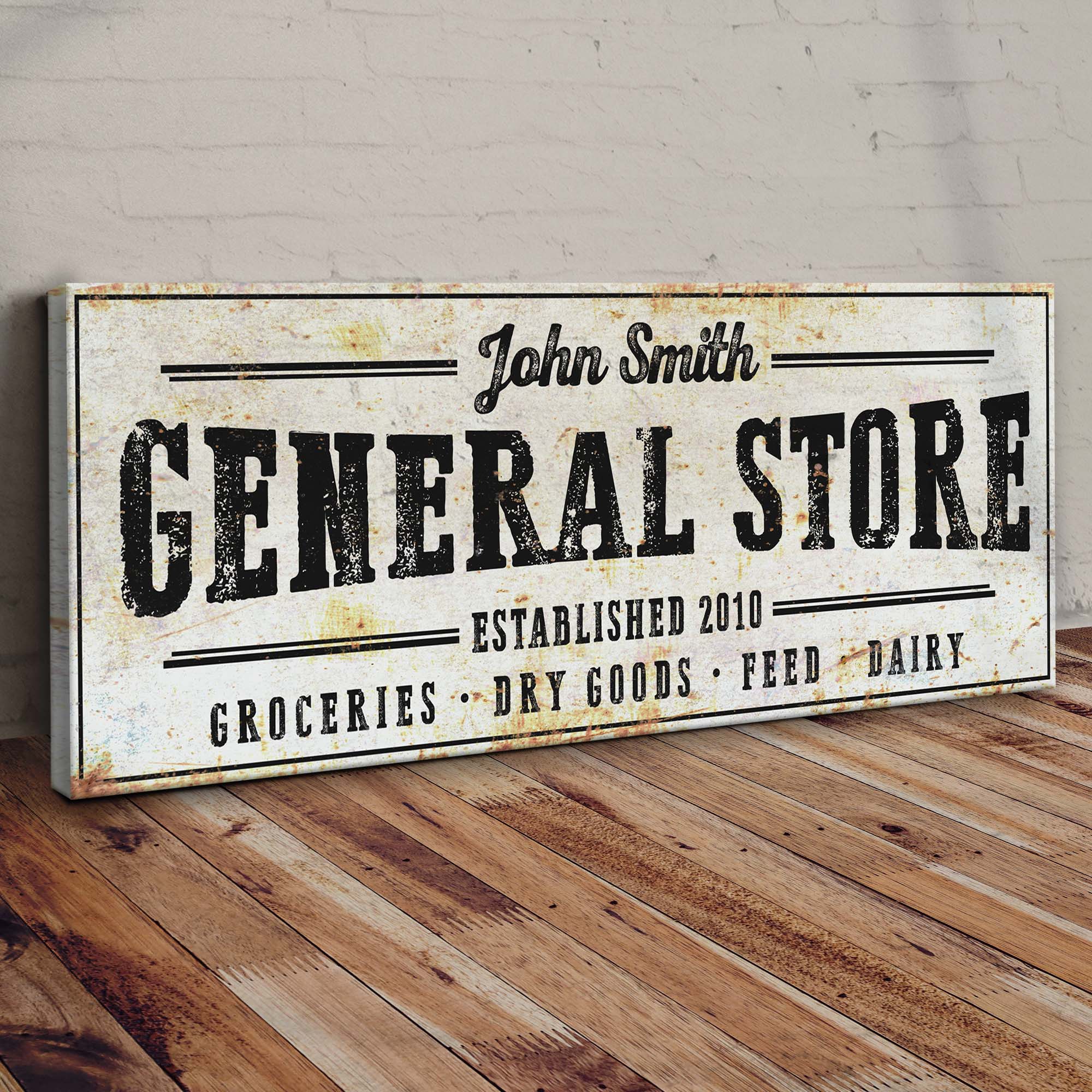 Rustic General Store Sign on sale at MyriadMart