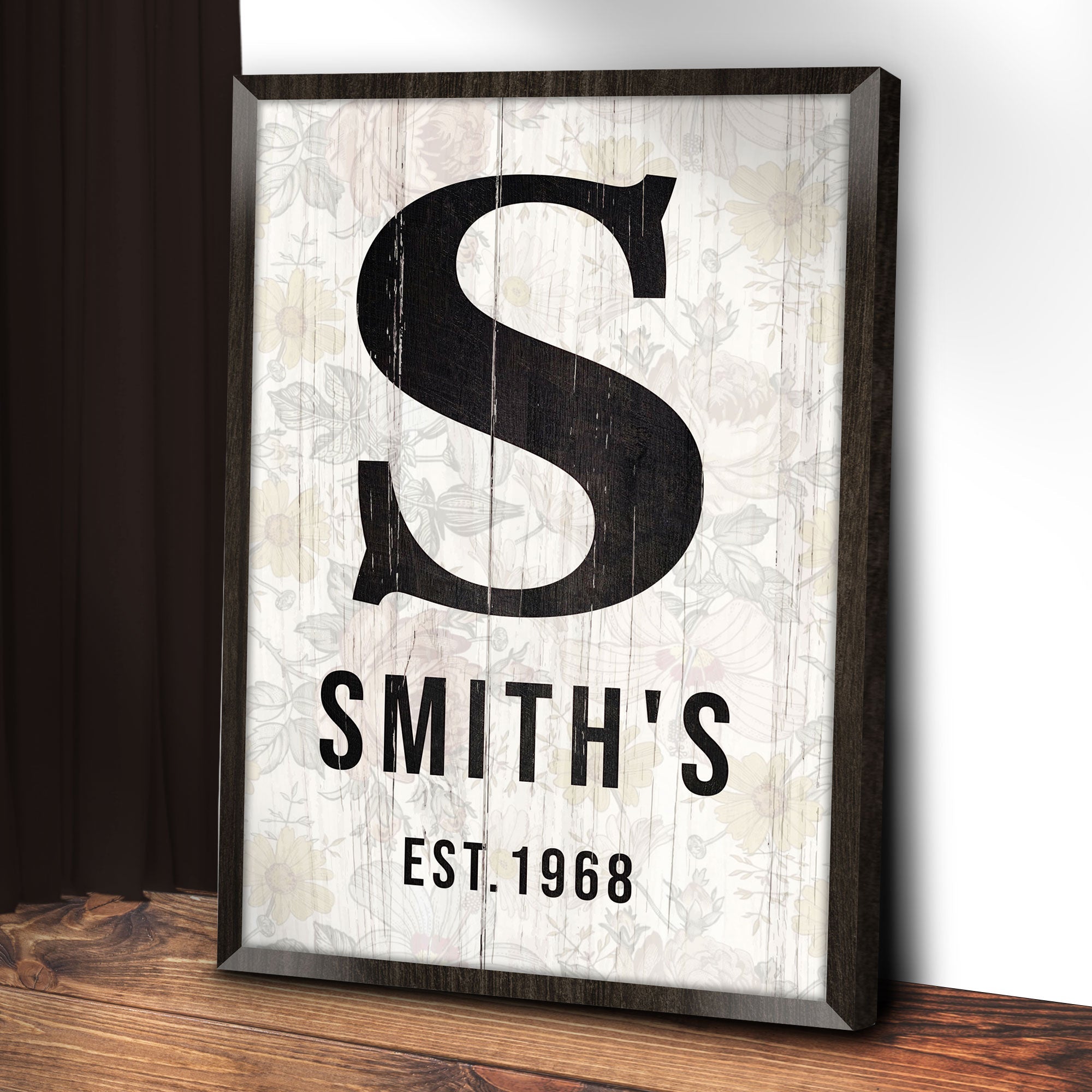 Family Name Portrait Monogram Sign on sale at MyriadMart