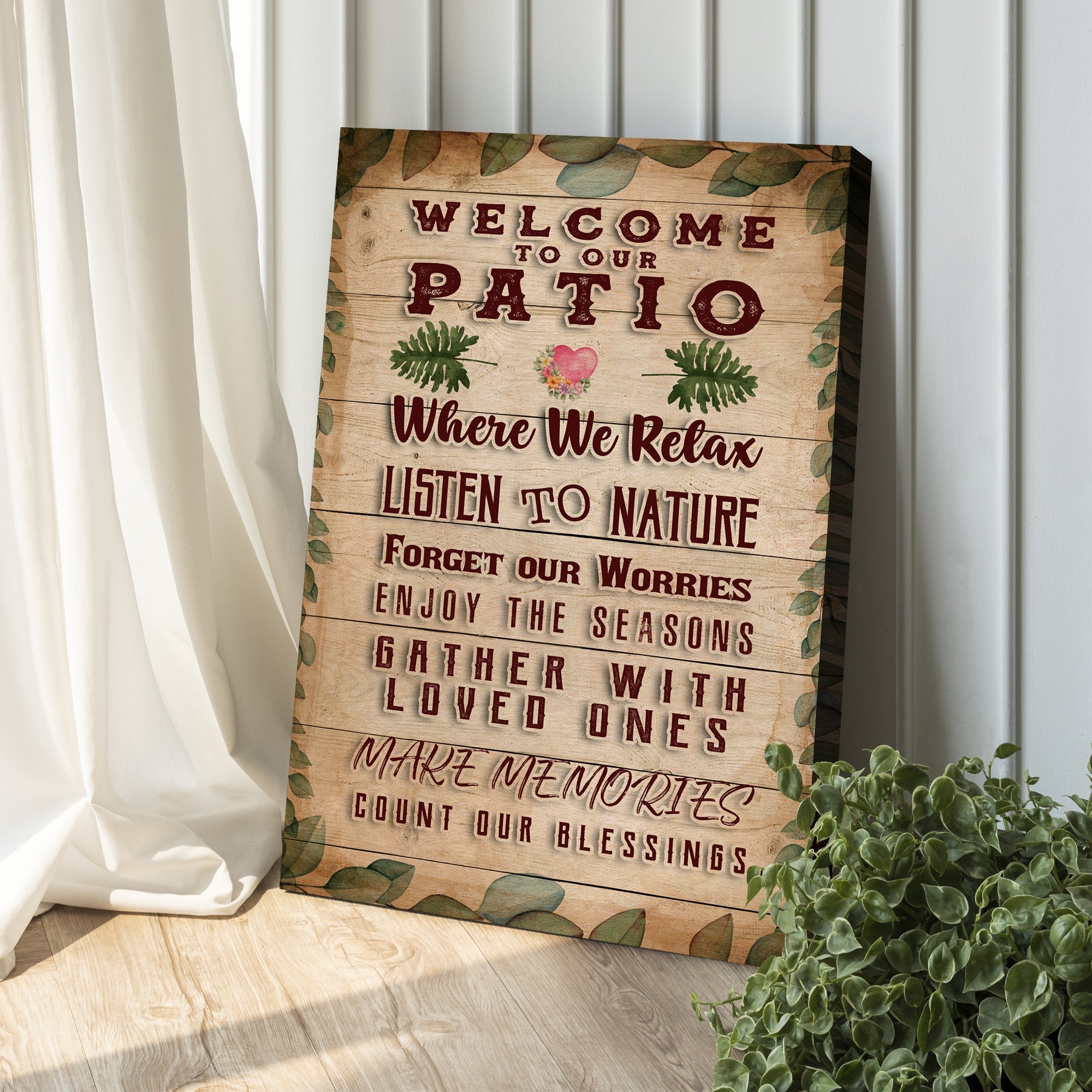 Welcome To Our Patio Where We Relax Sign on sale at MyriadMart