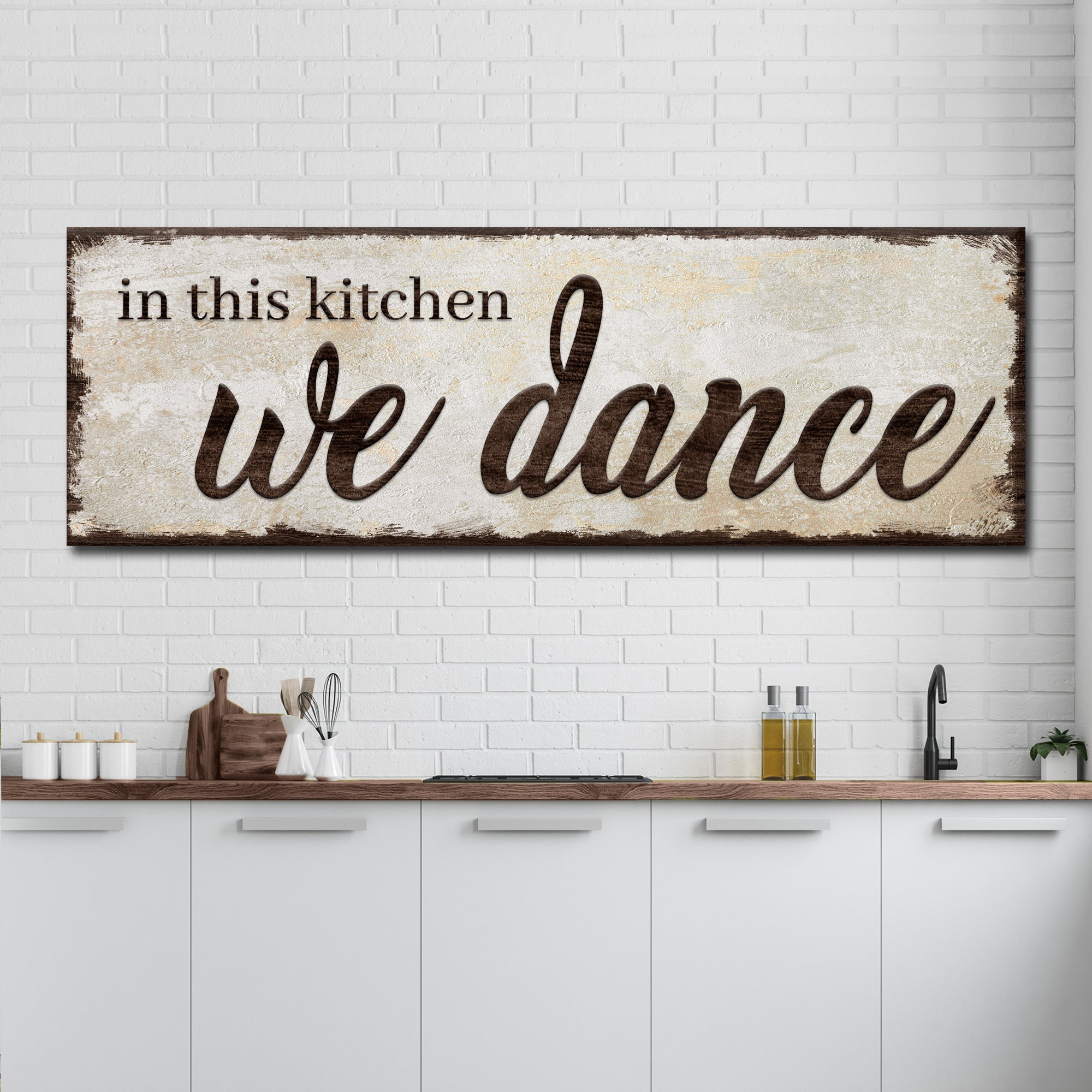 In This Kitchen We Dance Sign on sale at MyriadMart