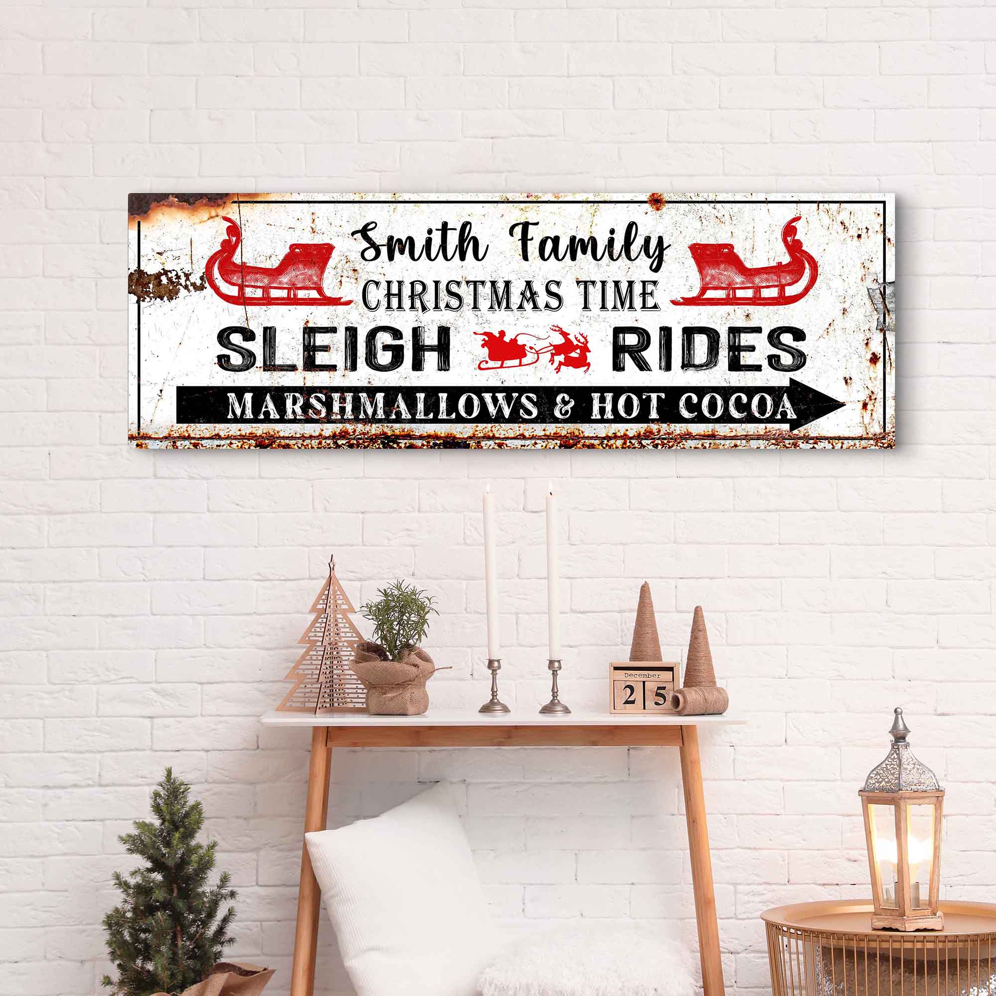 Christmas Sleigh Rides Sign on sale at MyriadMart