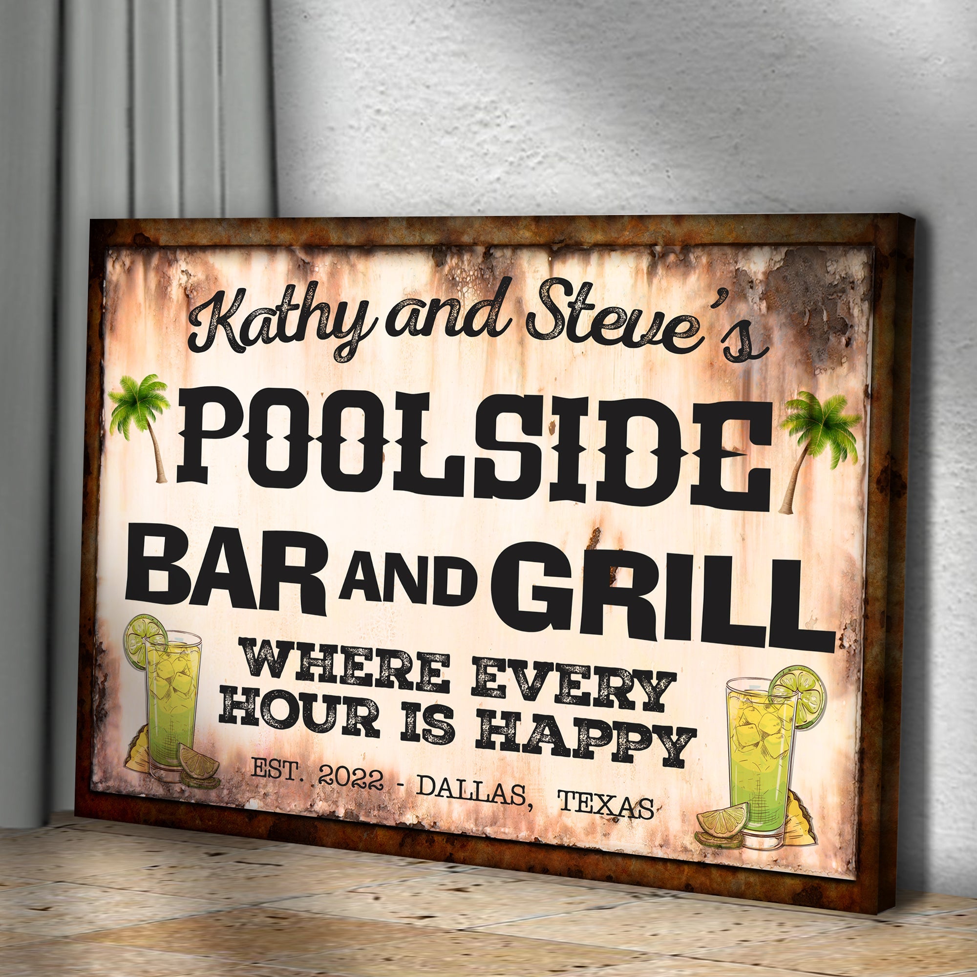 Poolside Bar And Grill Sign III on sale at MyriadMart