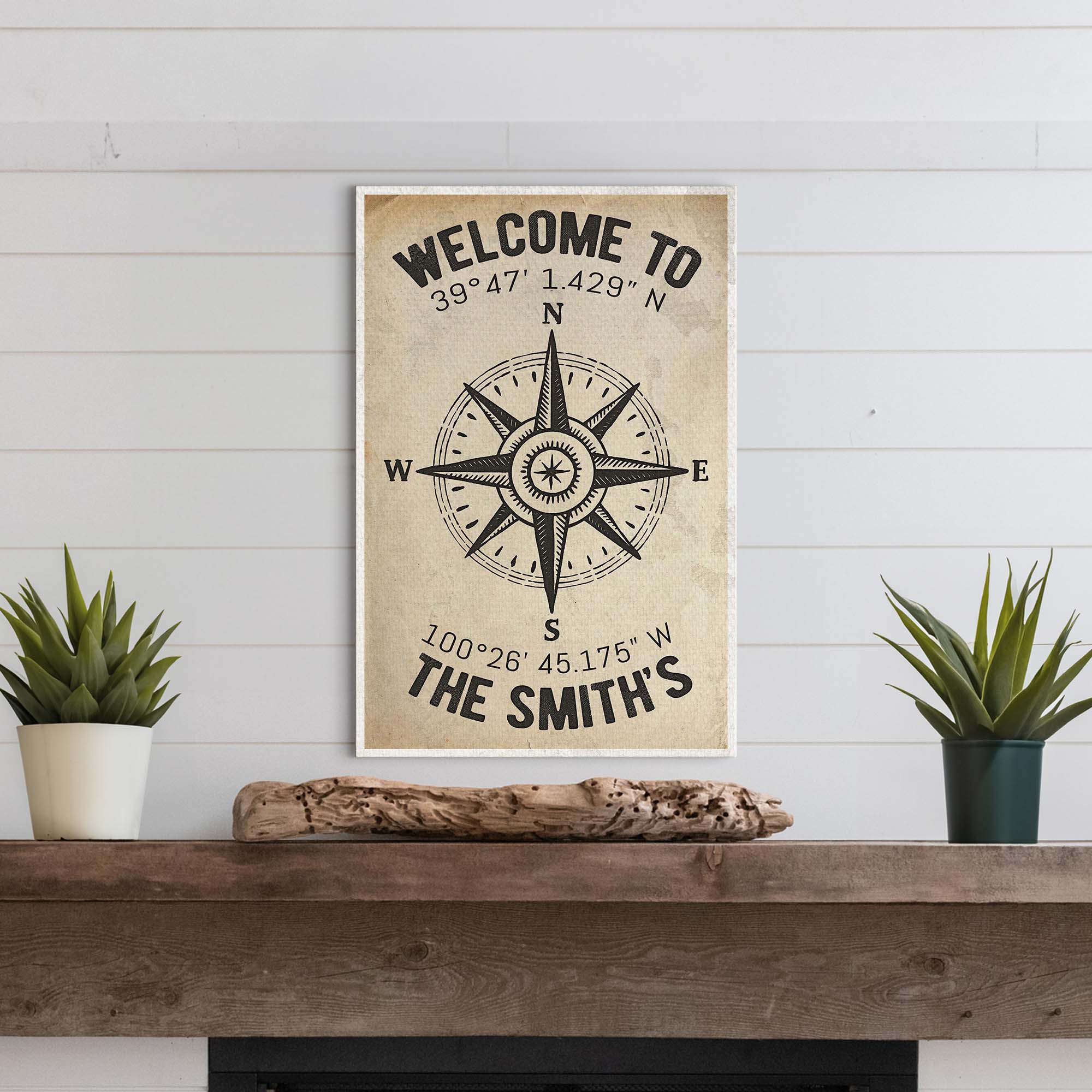 Welcome To Family Home Coordinates Sign on sale at MyriadMart
