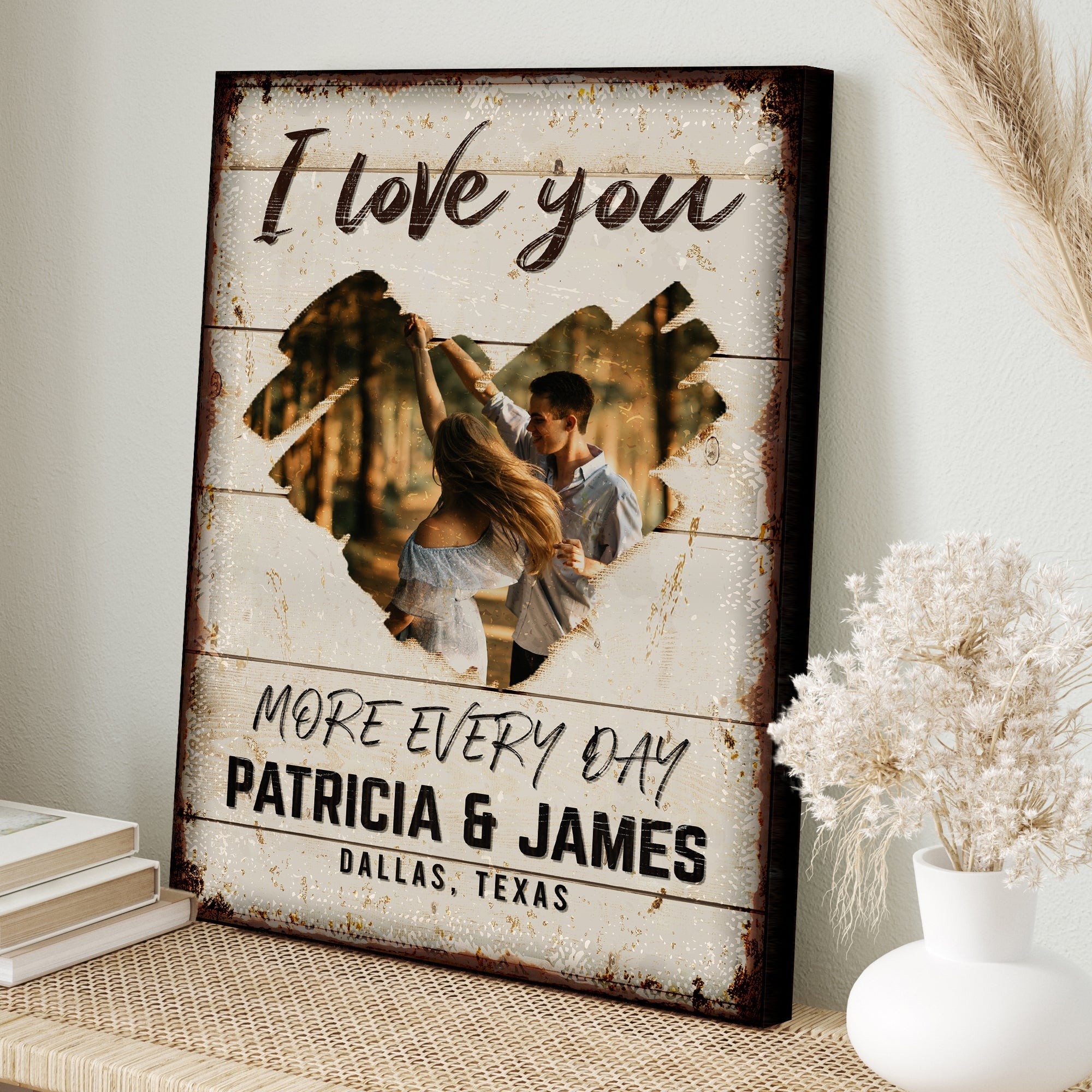 I Love You More Every Day Rustic Sign on sale at MyriadMart