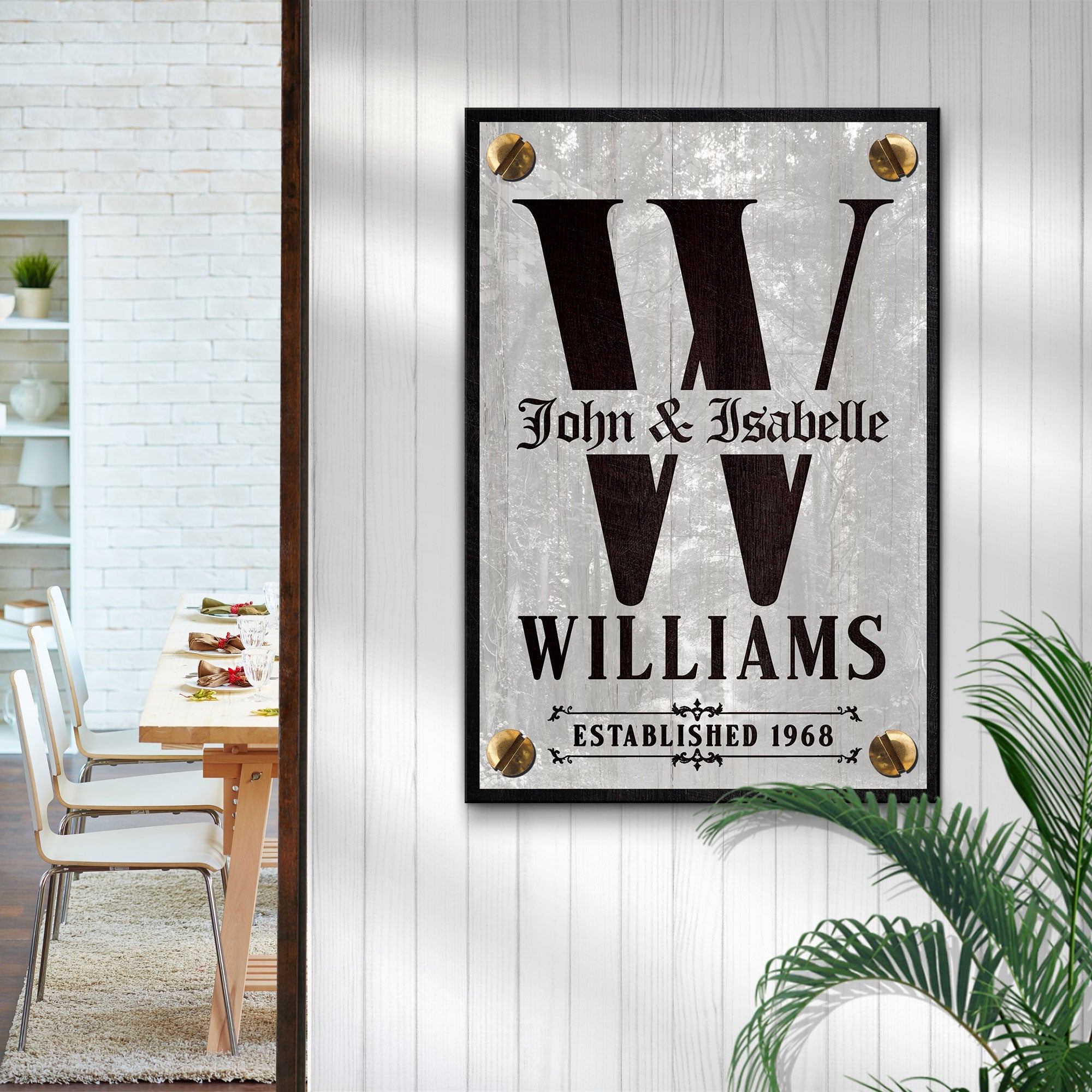 Family Name Portrait Monogram Sign III on sale at MyriadMart