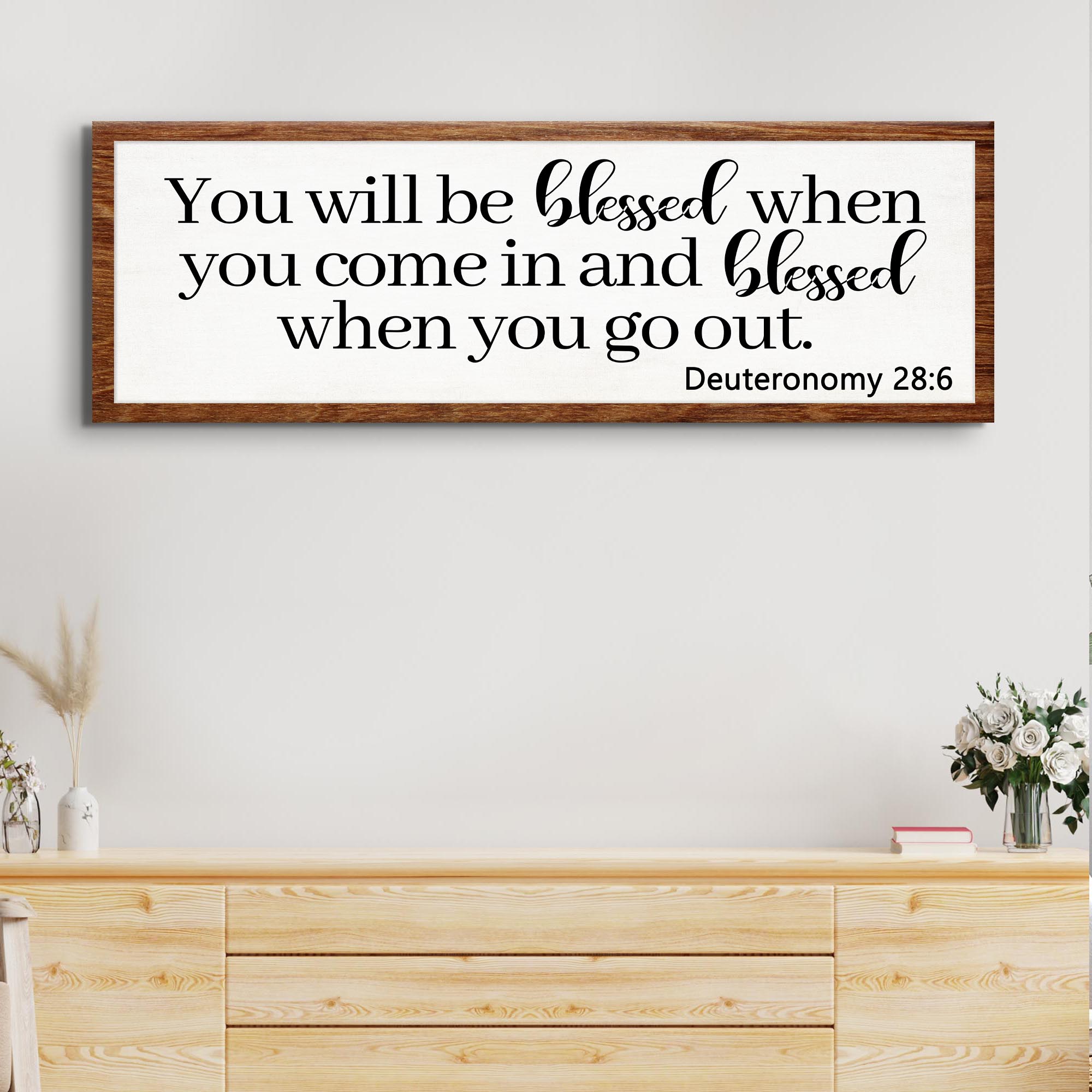 Deuteronomy 28:6 - You Will Be Blessed When You Come In Sign on sale at MyriadMart