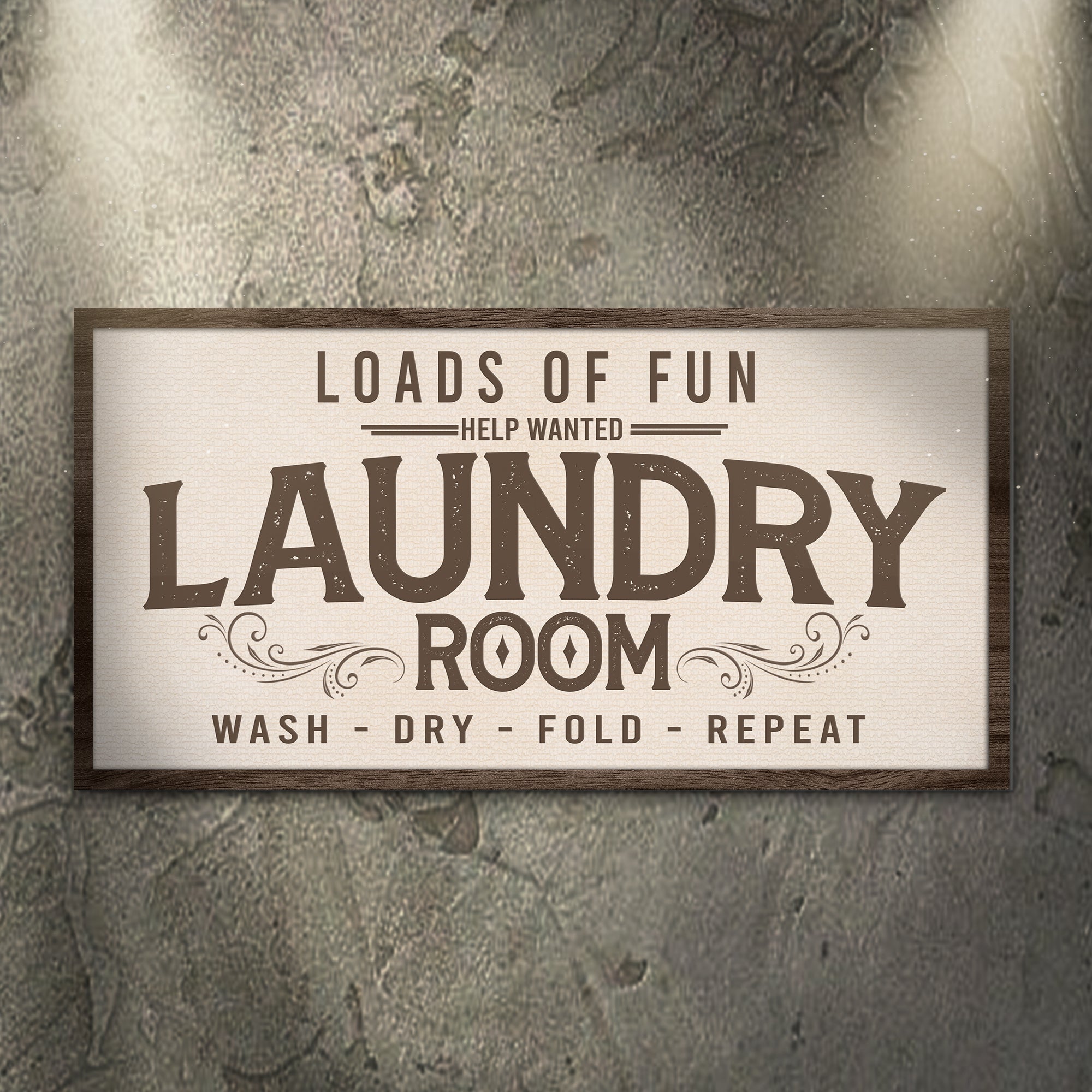 Loads Of Fun Help Wanted Laundry Room Sign on sale at MyriadMart