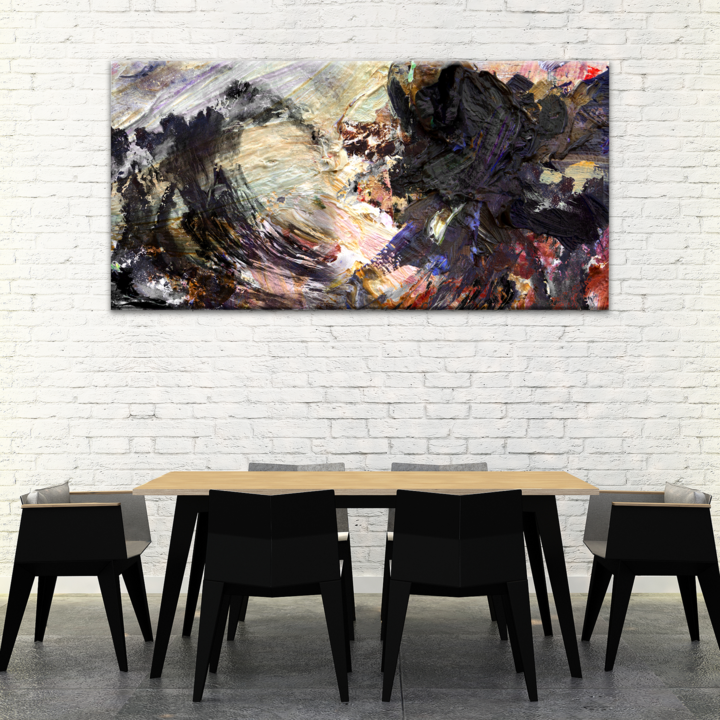 Waves Abstract Painting Canvas Wall Art on sale at MyriadMart
