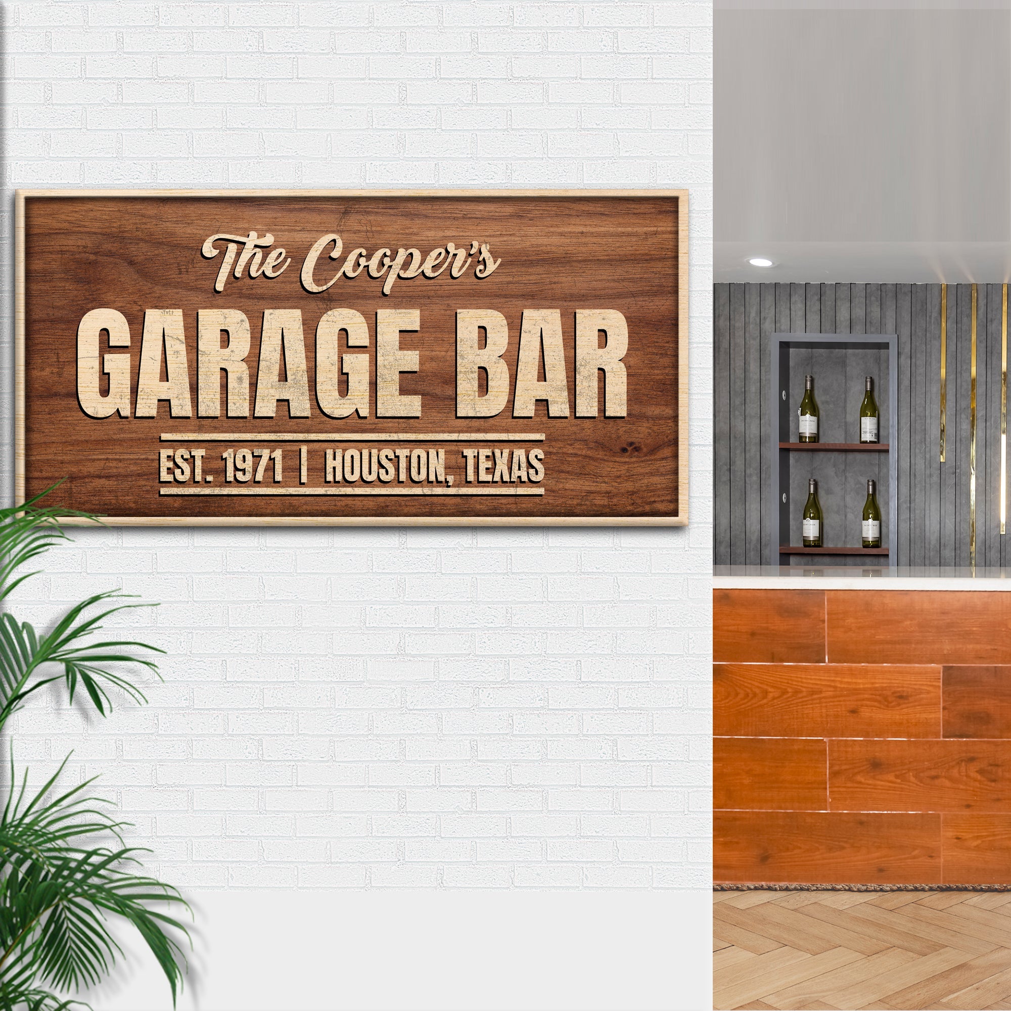 Rustic Garage Bar Wood Sign on sale at MyriadMart