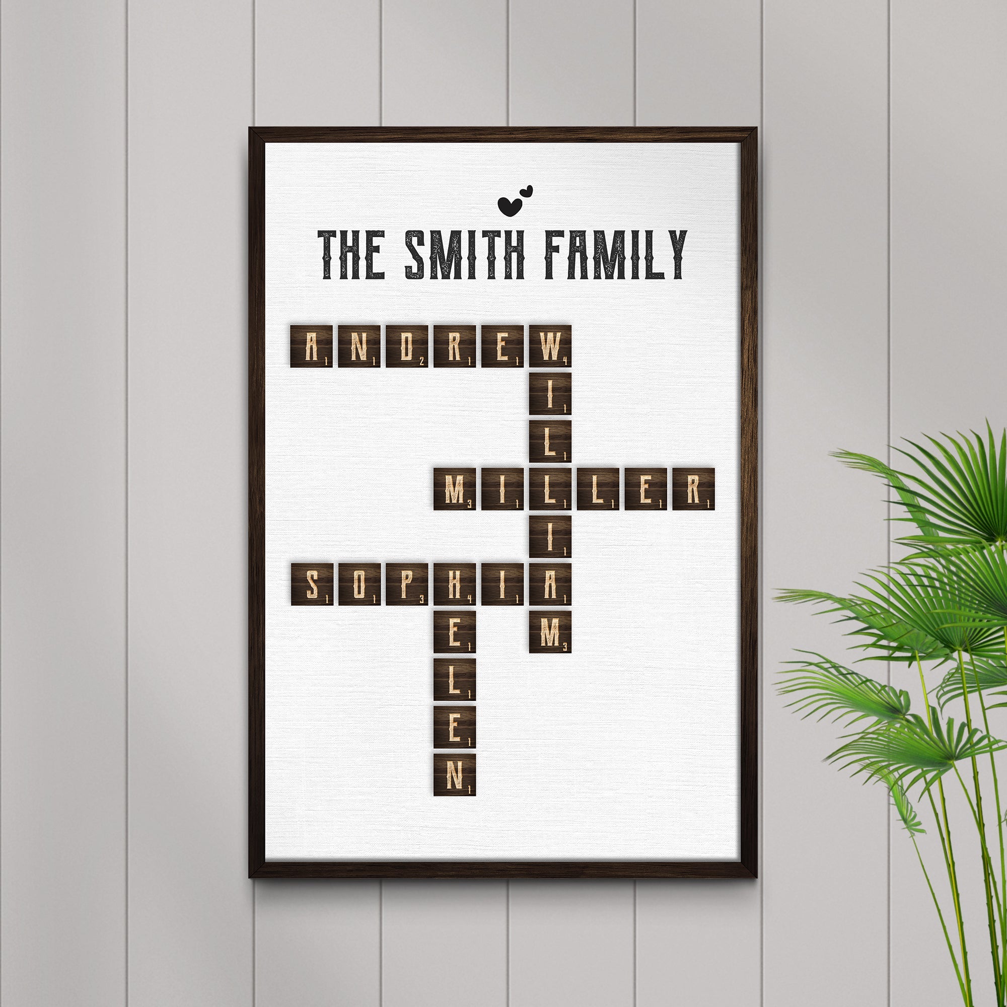 Scrabble Family Name Sign on sale at MyriadMart