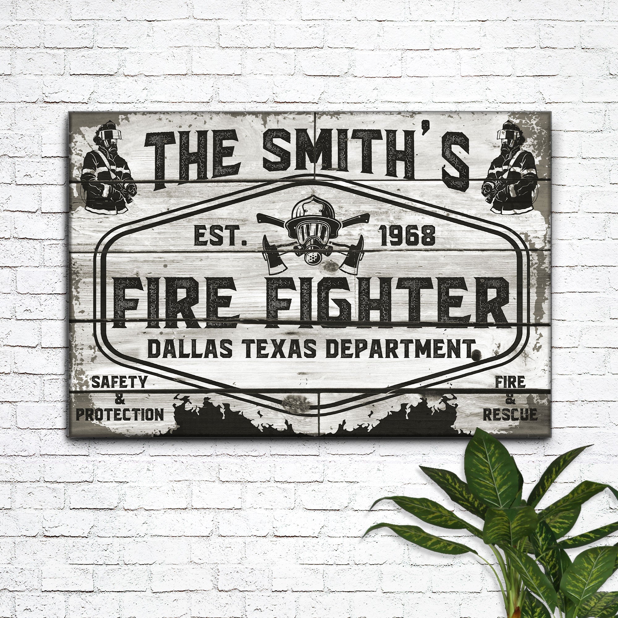 Fire & Rescue Fire Fighter Sign on sale at MyriadMart