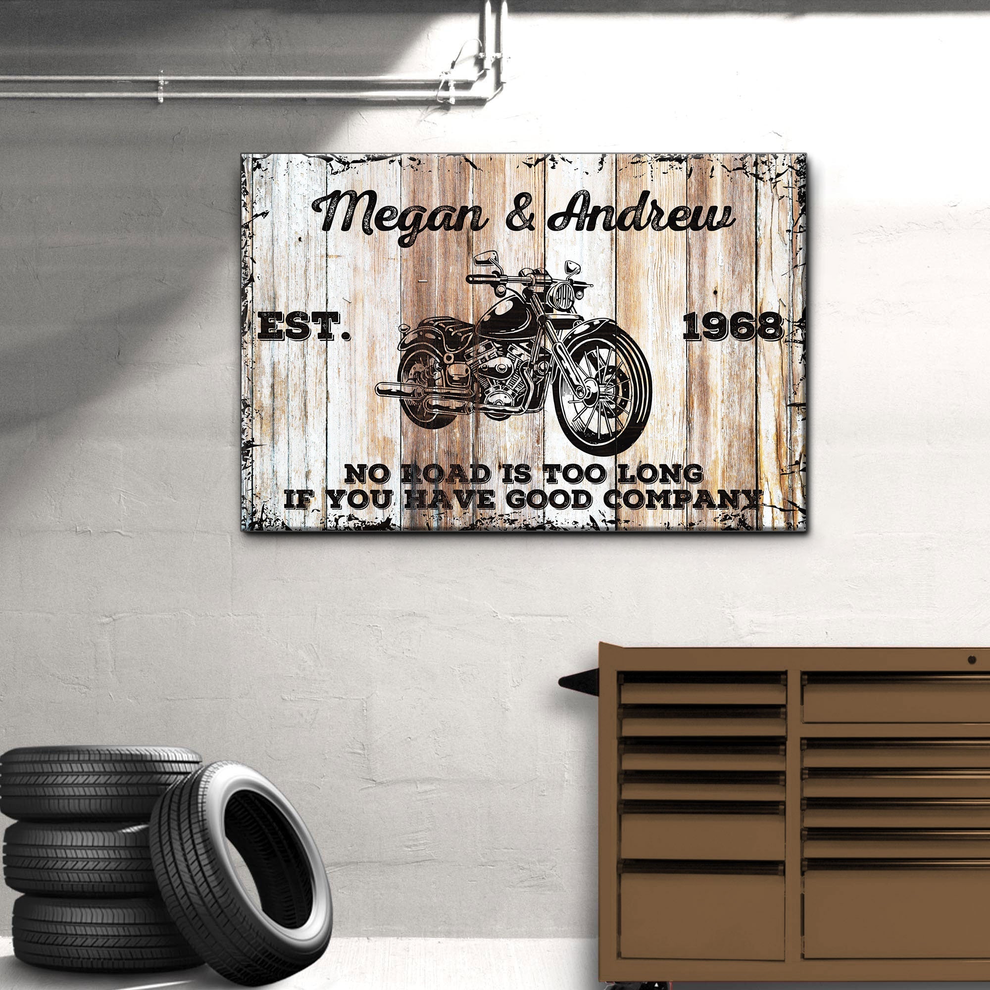 Motorcycle Wood Sign on sale at MyriadMart