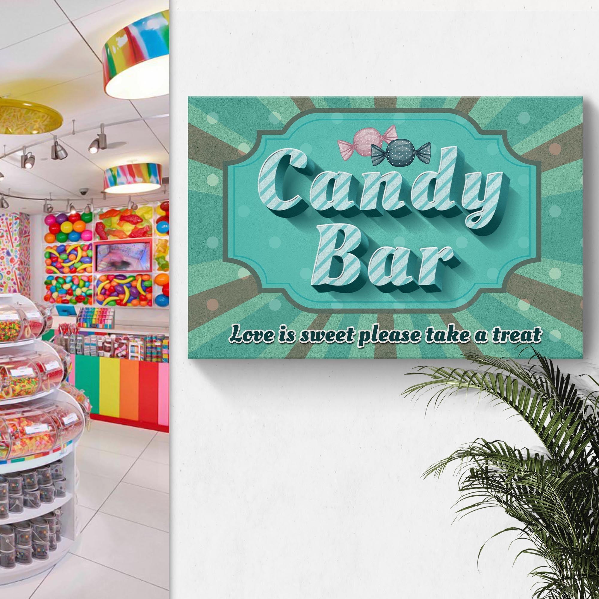 Love Is Sweet Take A Treat Candy Bar Sign III on sale at MyriadMart