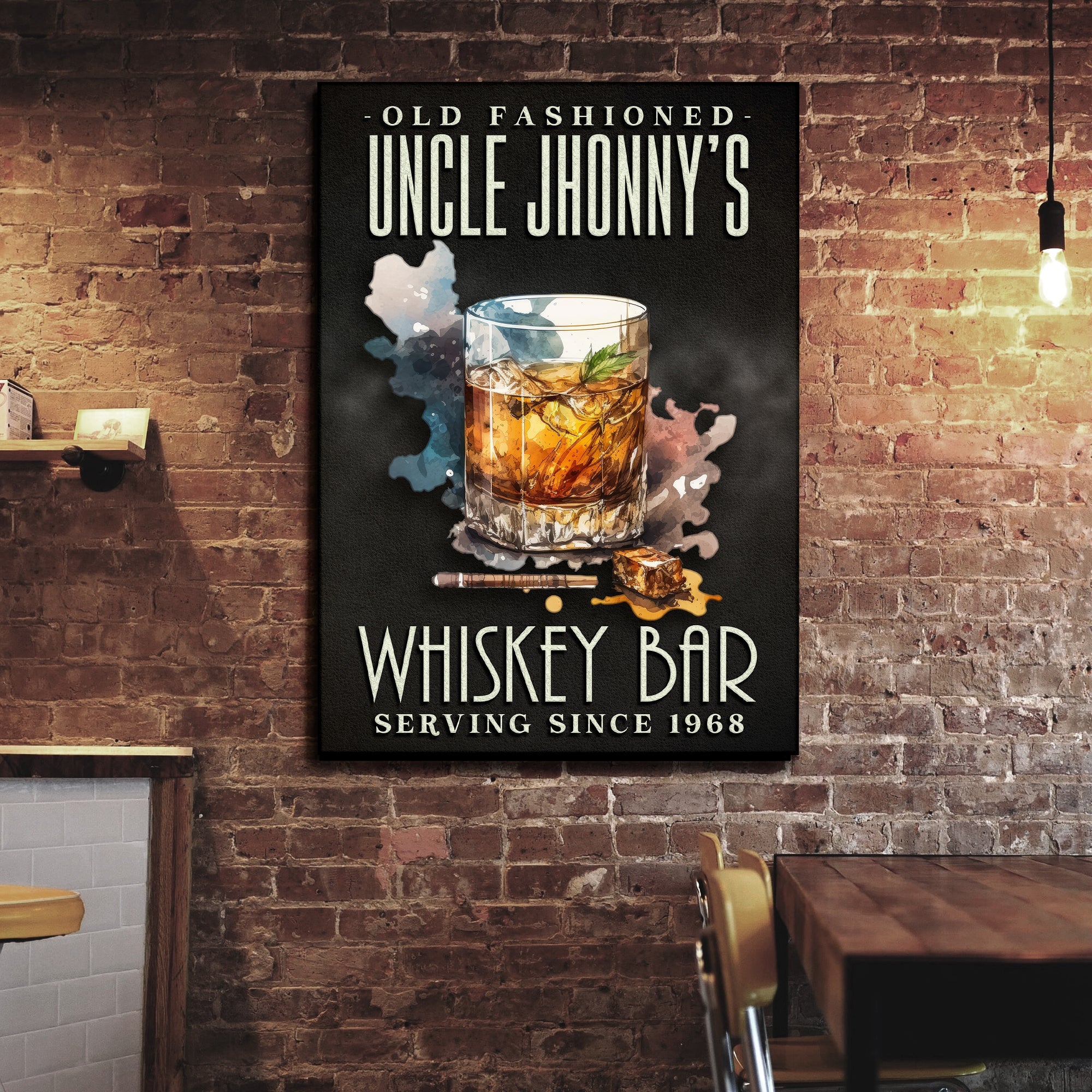 Old Fashioned Whiskey Bar Sign on sale at MyriadMart