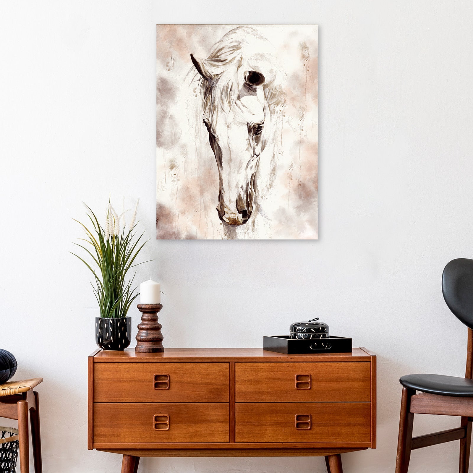 Sorrowful Horse Canvas Wall Art on sale at MyriadMart