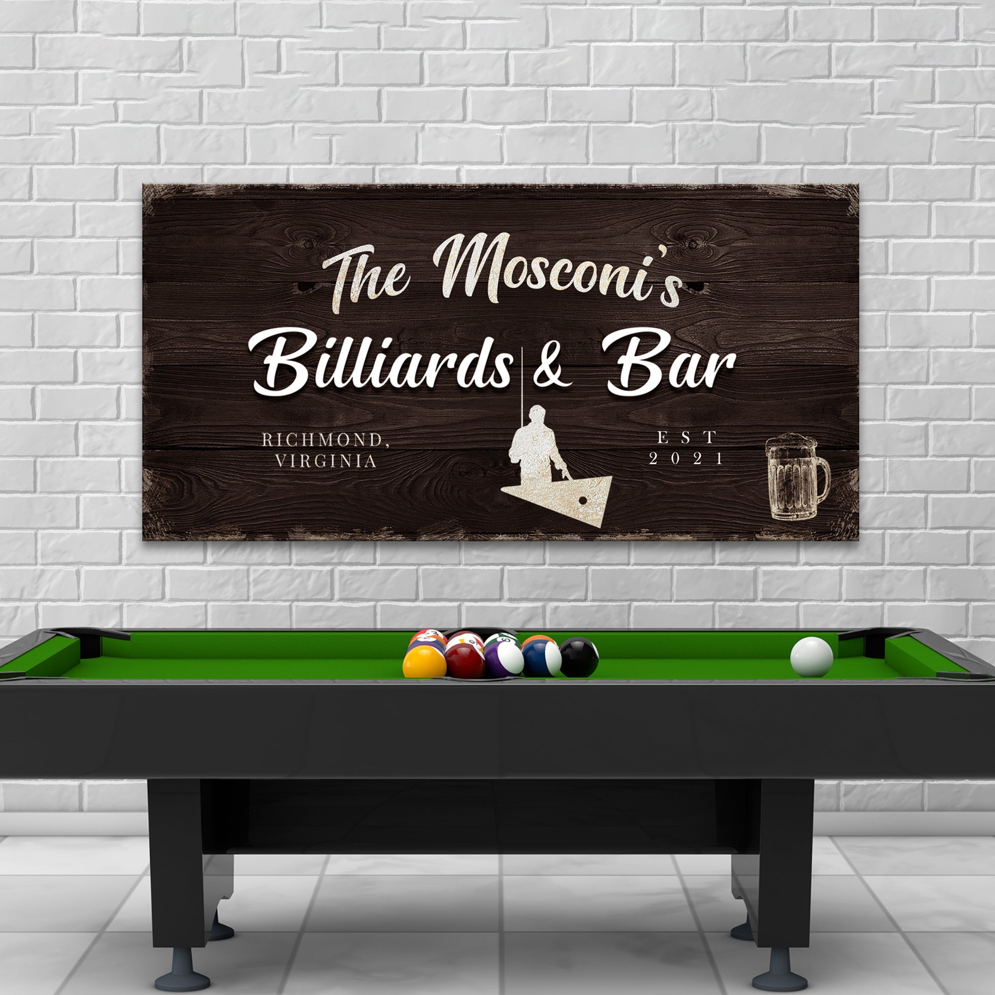 Billiards And Bar Sign II on sale at MyriadMart