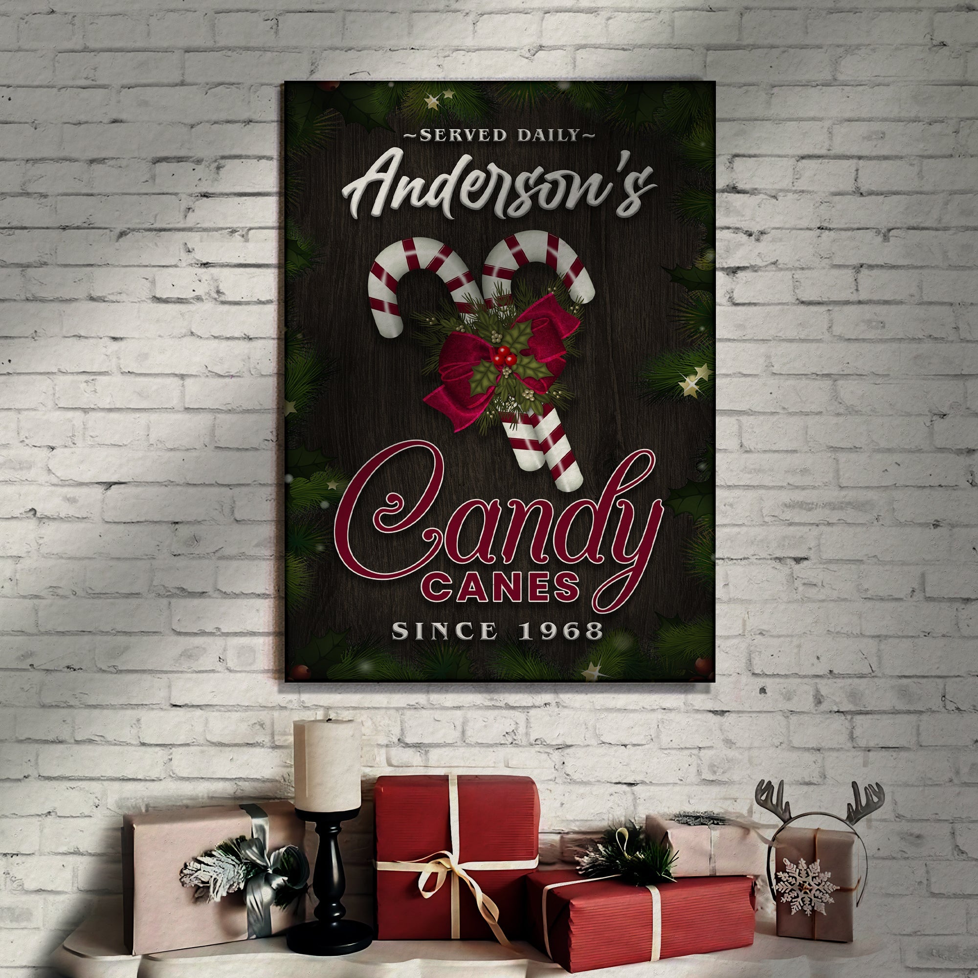Served Daily Candy Canes Sign on sale at MyriadMart