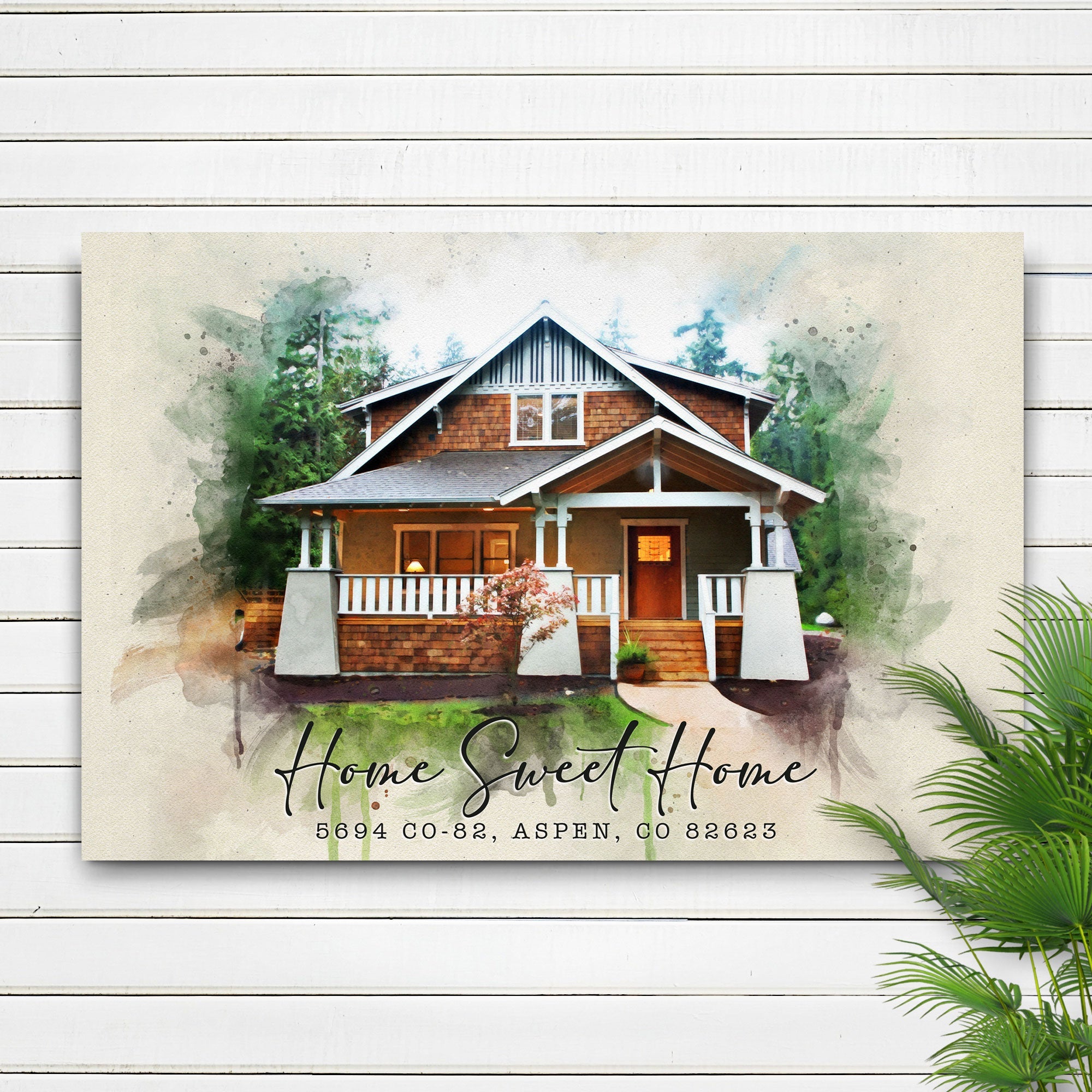 Home Sweet Home Watercolor Sign on sale at MyriadMart