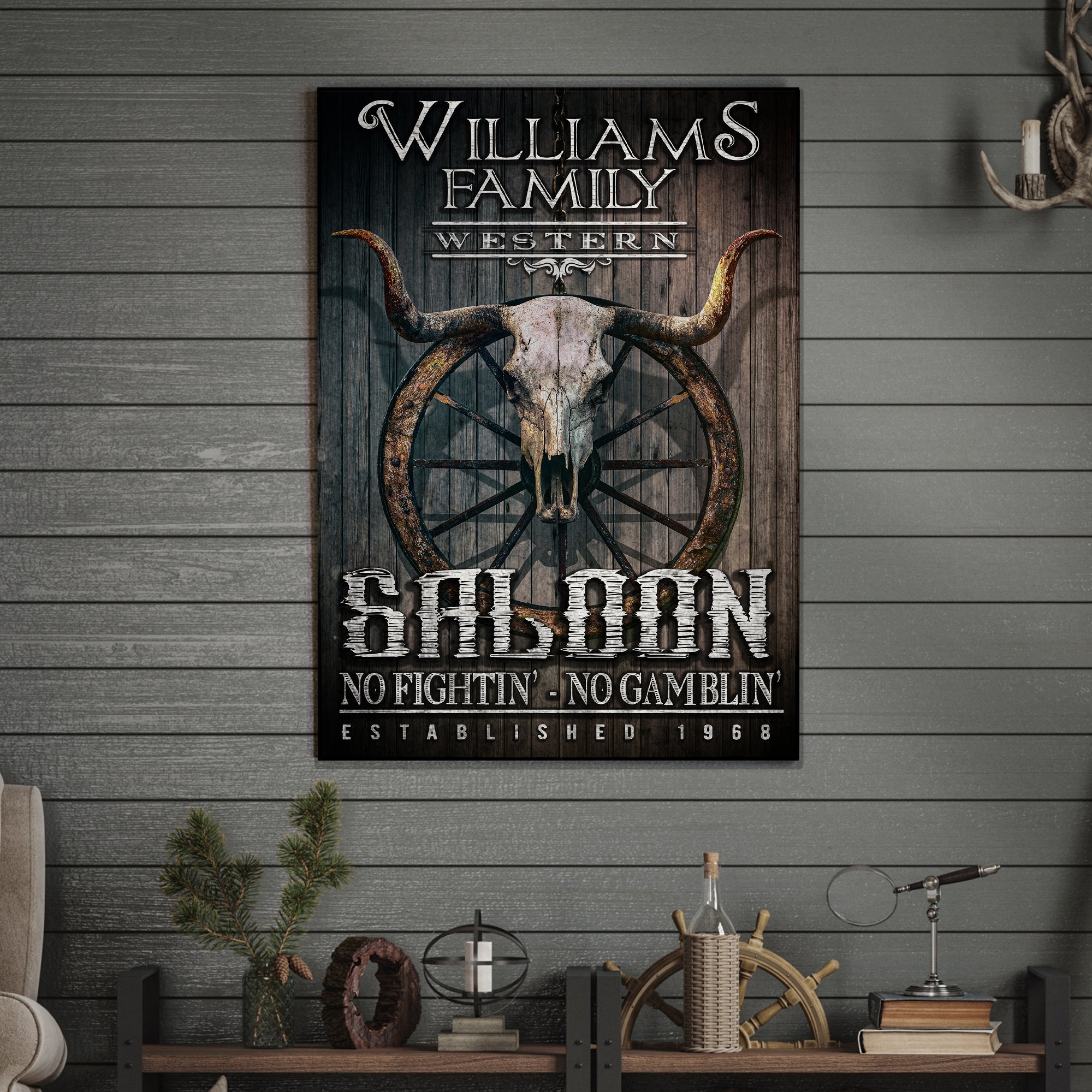 Western Cowboy Saloon Sign on sale at MyriadMart