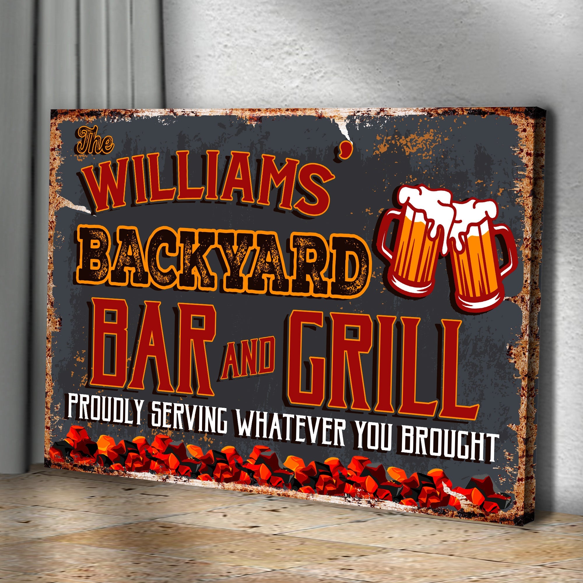 Backyard Bar And Grill Sign VII on sale at MyriadMart