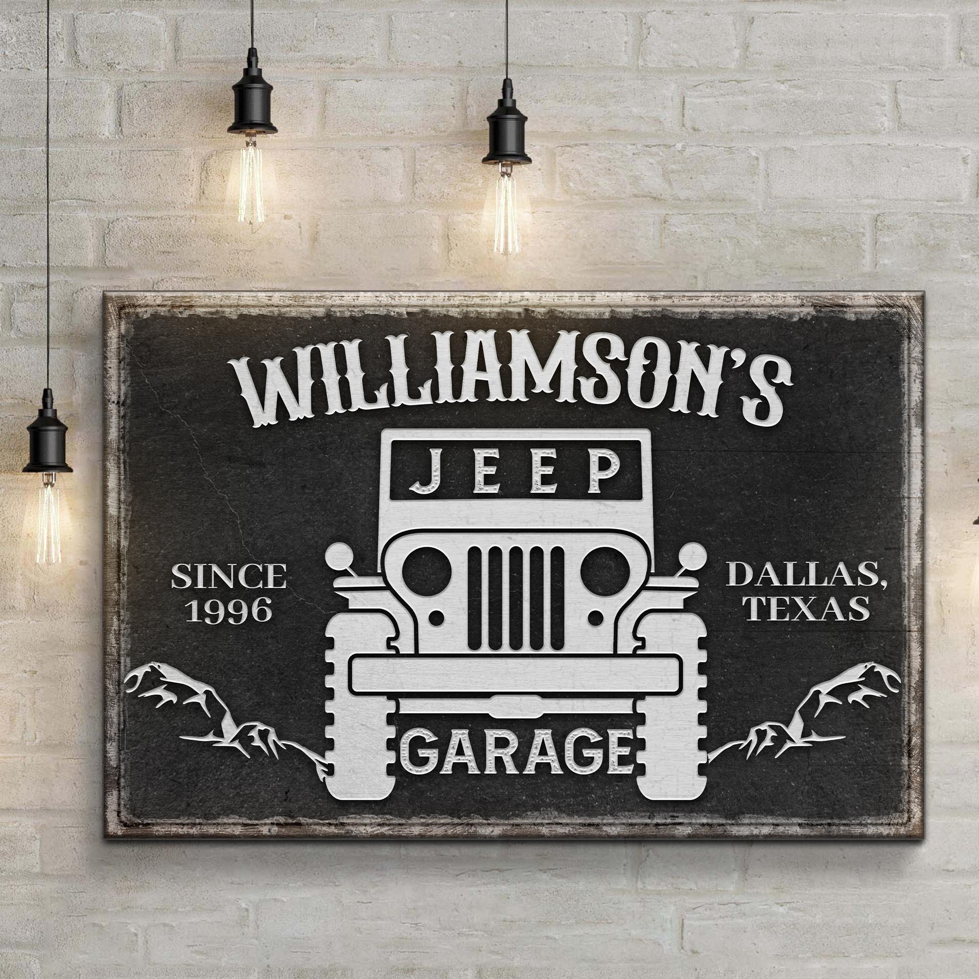 Family Garage Jeep Sign on sale at MyriadMart