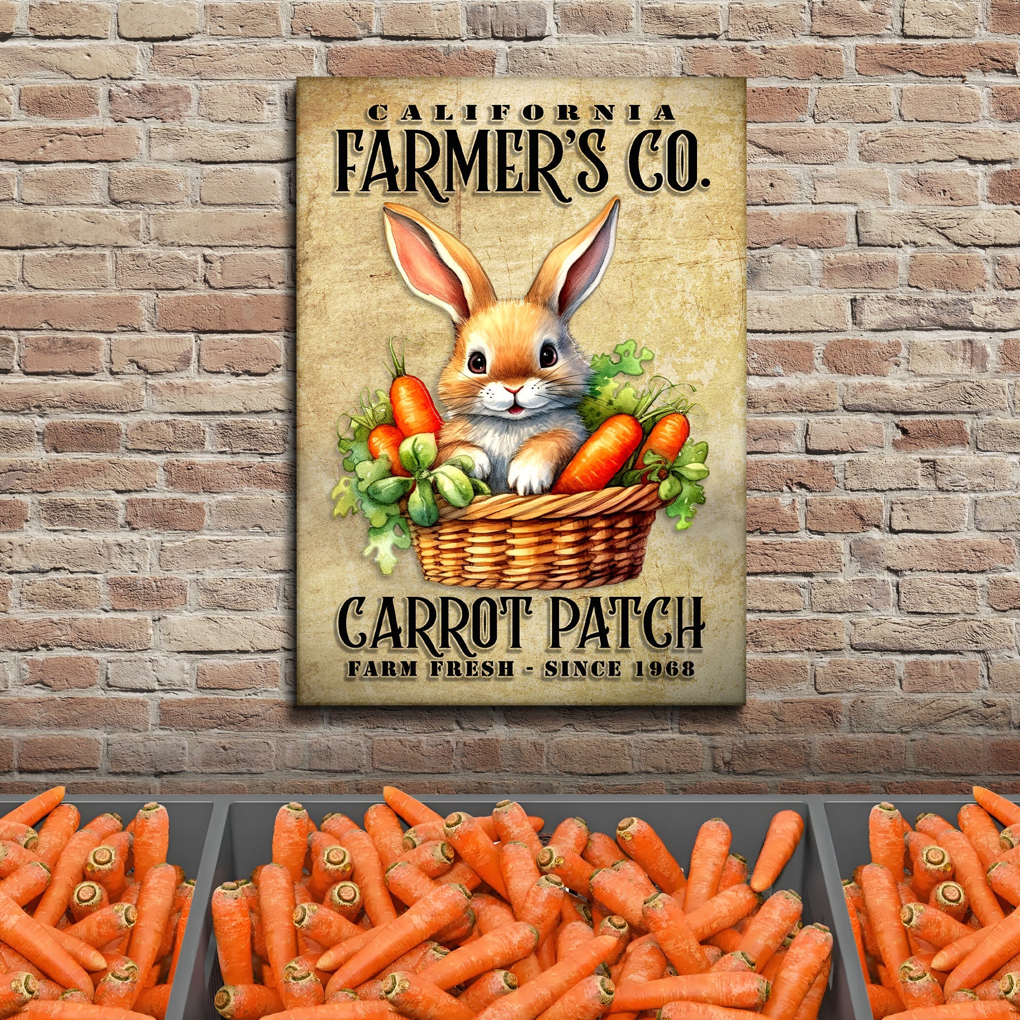 Farm Fresh Carrot Patch Sign on sale at MyriadMart