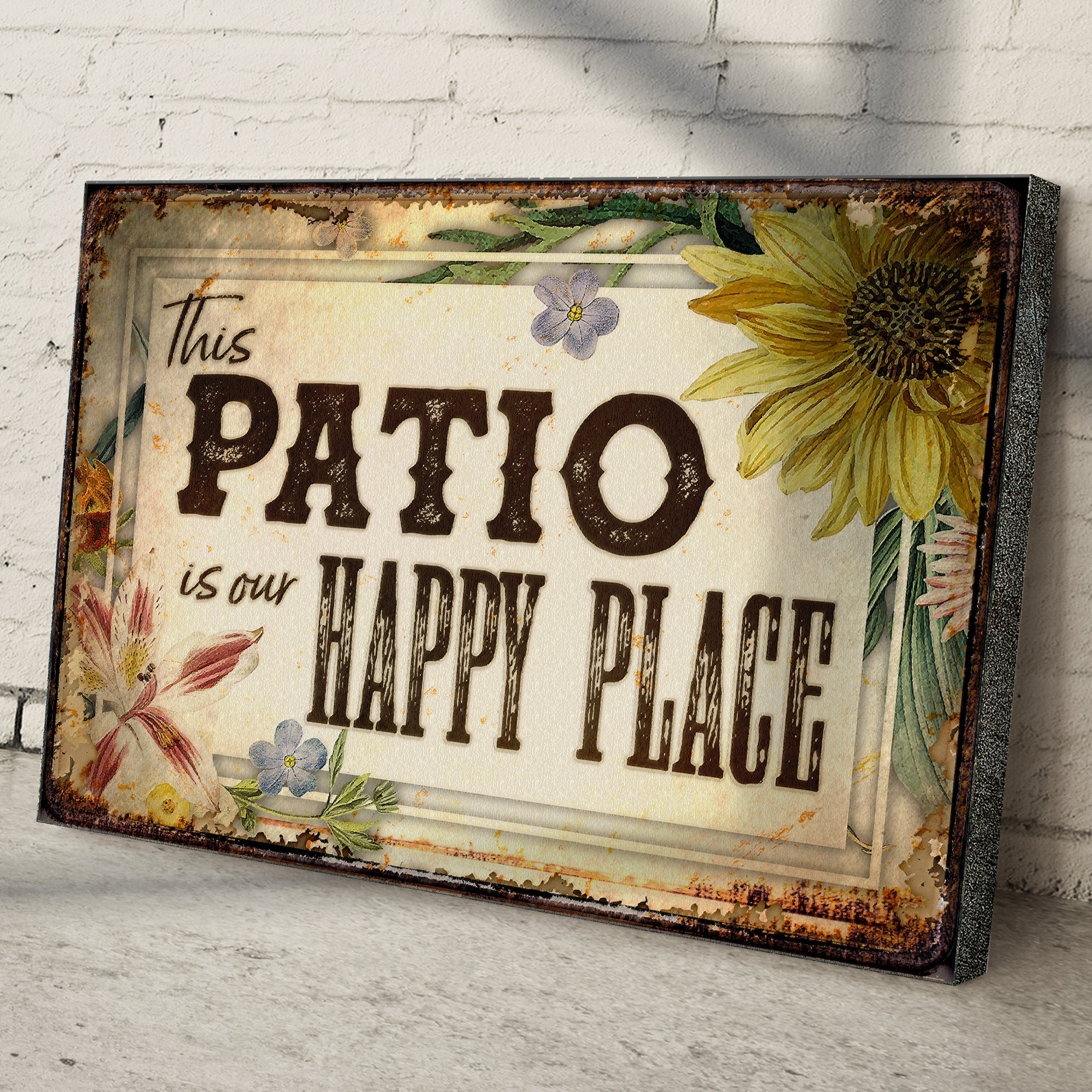 This Patio Is Our Happy Place Sign on sale at MyriadMart