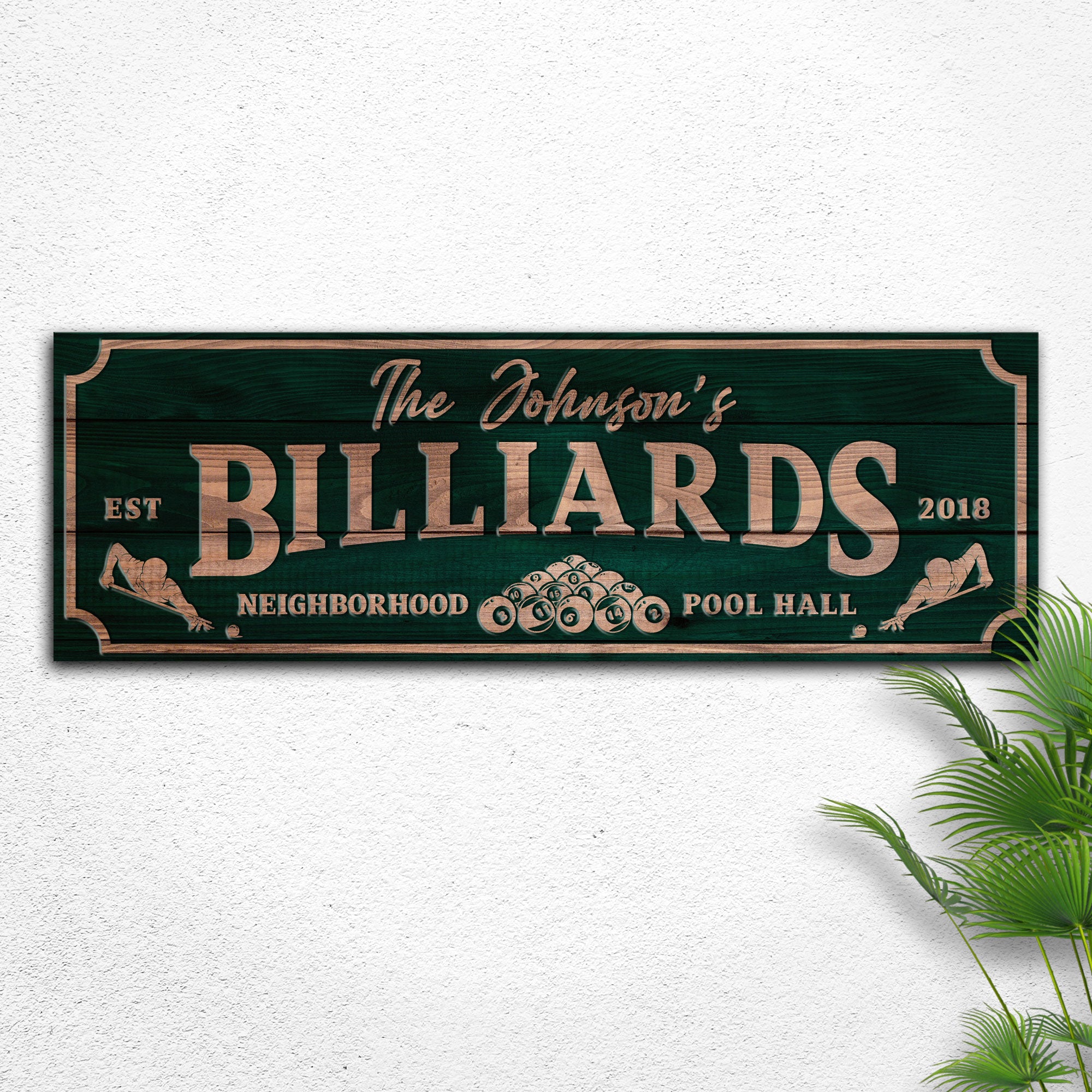 Neighborhood Pool Hall Billiards Sign on sale at MyriadMart
