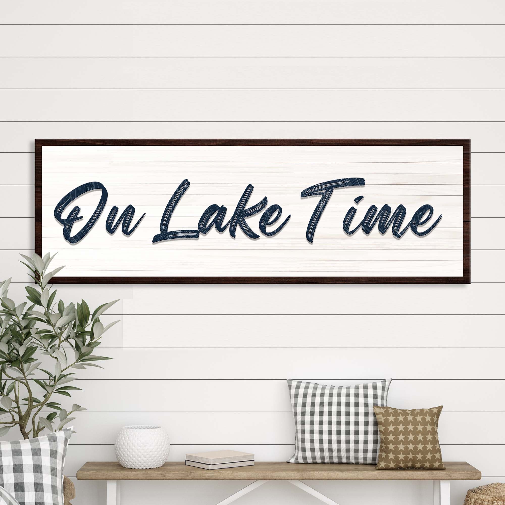 On Lake Time Sign on sale at MyriadMart