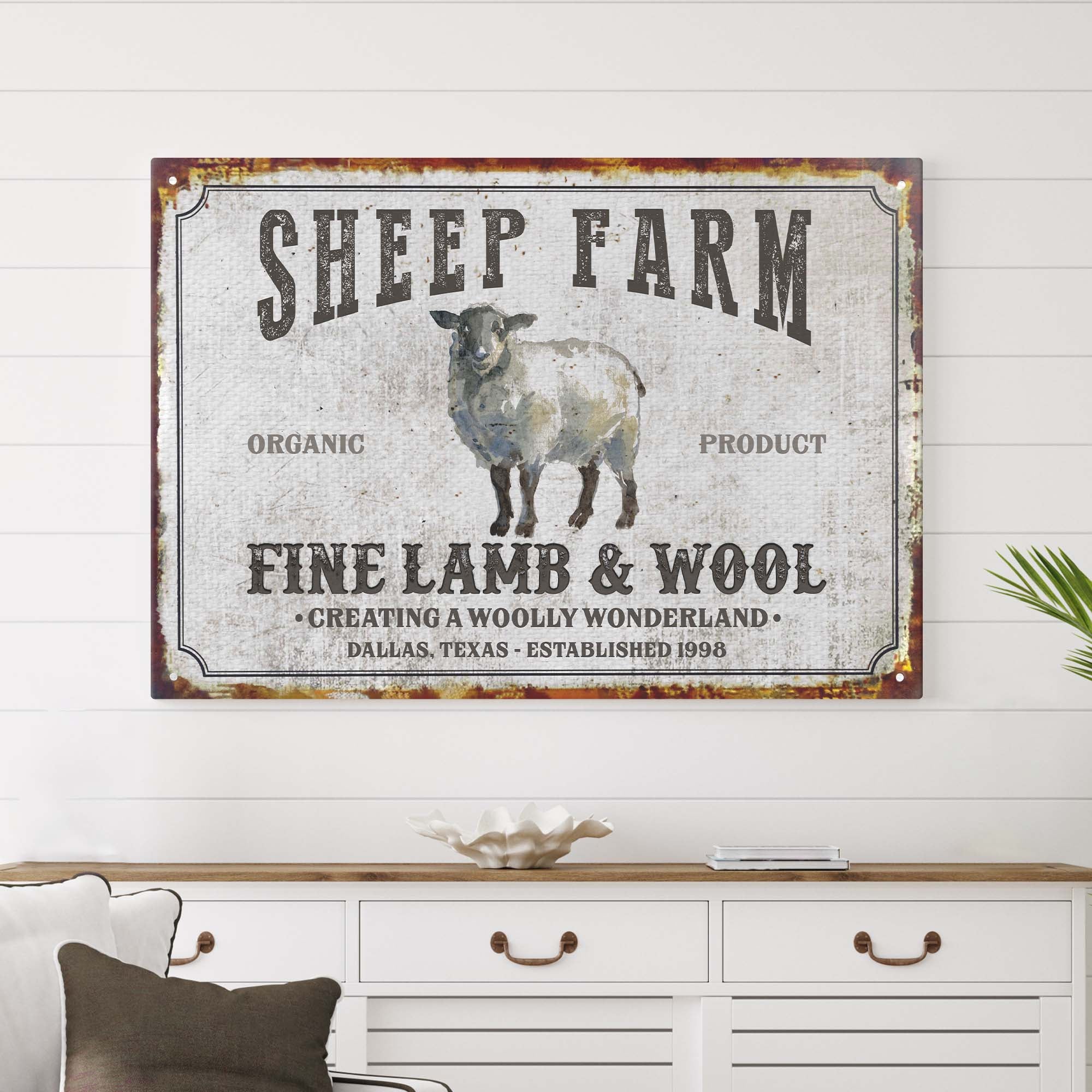 Sheep Farm Sign V on sale at MyriadMart