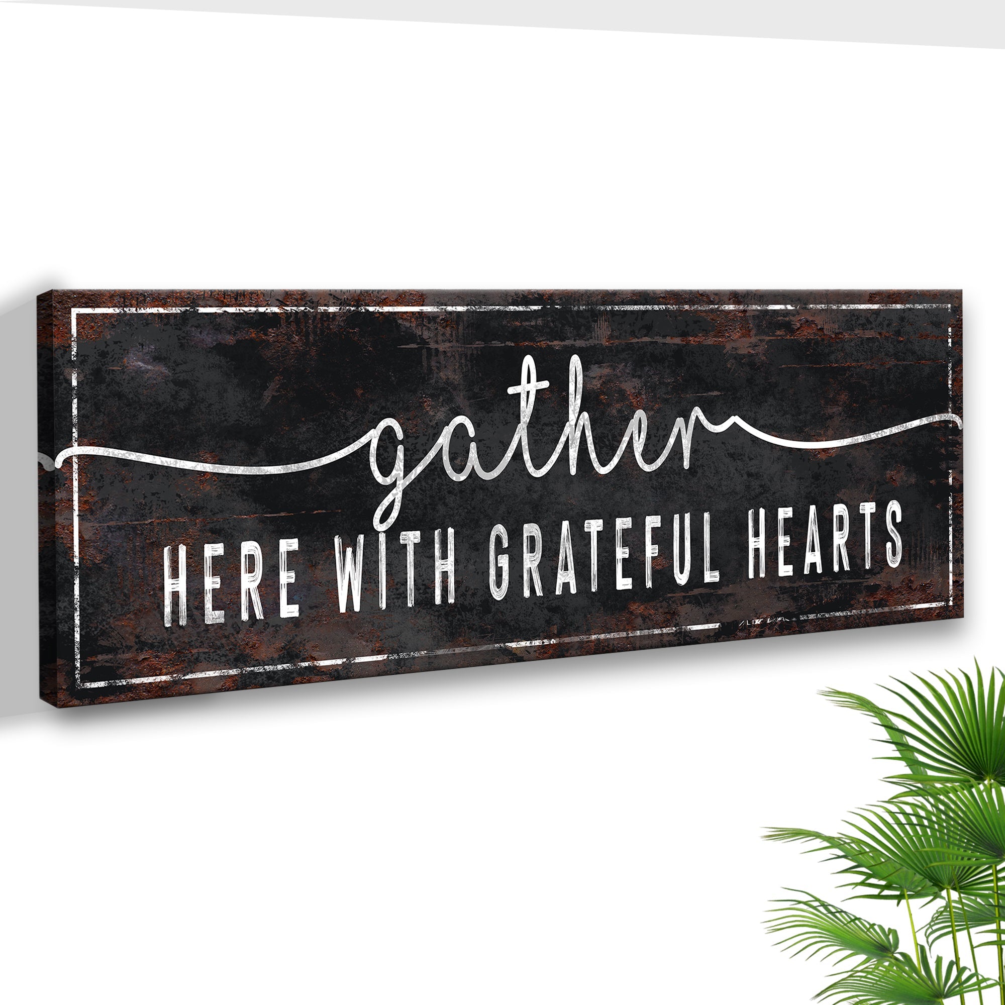 Gather Here With Grateful Hearts Sign III on sale at MyriadMart