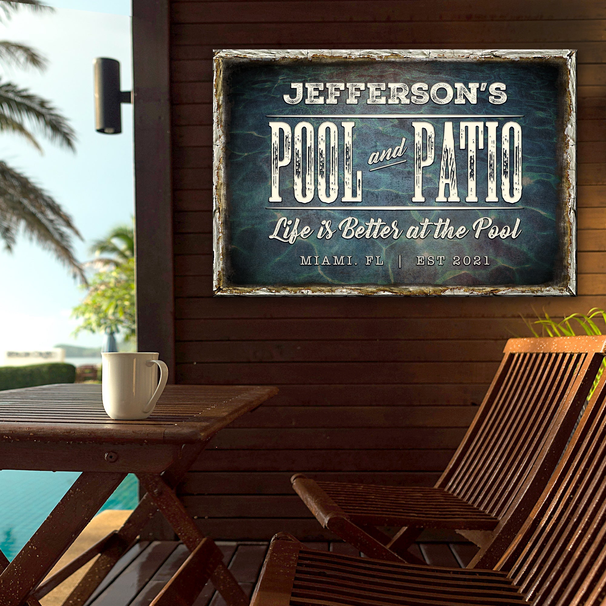 Pool And Patio Sign on sale at MyriadMart