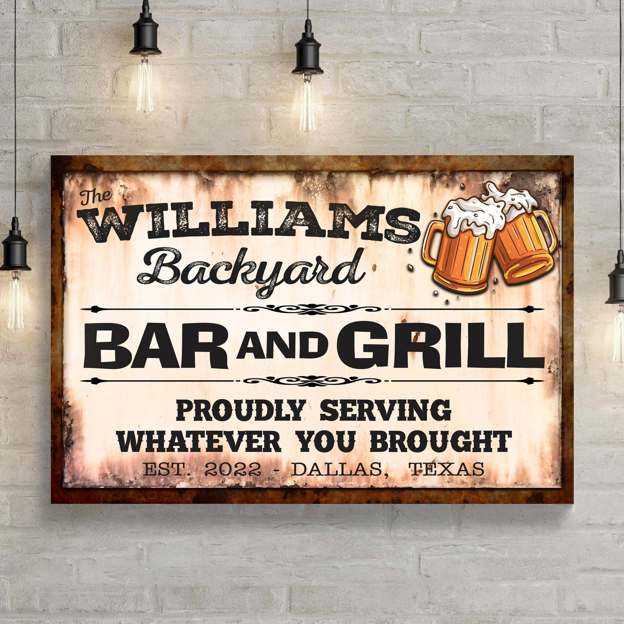 Backyard Bar & Grill Sign IX on sale at MyriadMart