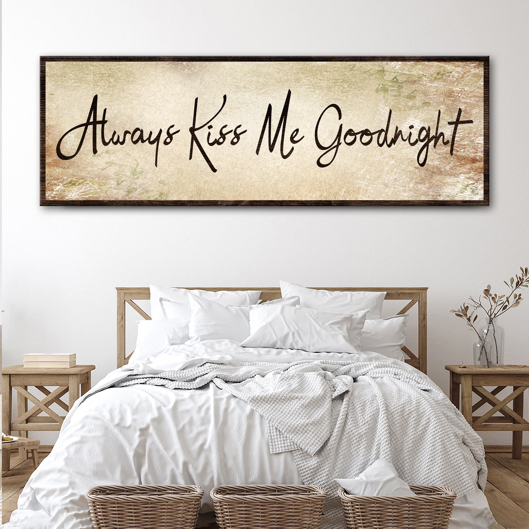 Always Kiss Me Goodnight Sign IV on sale at MyriadMart