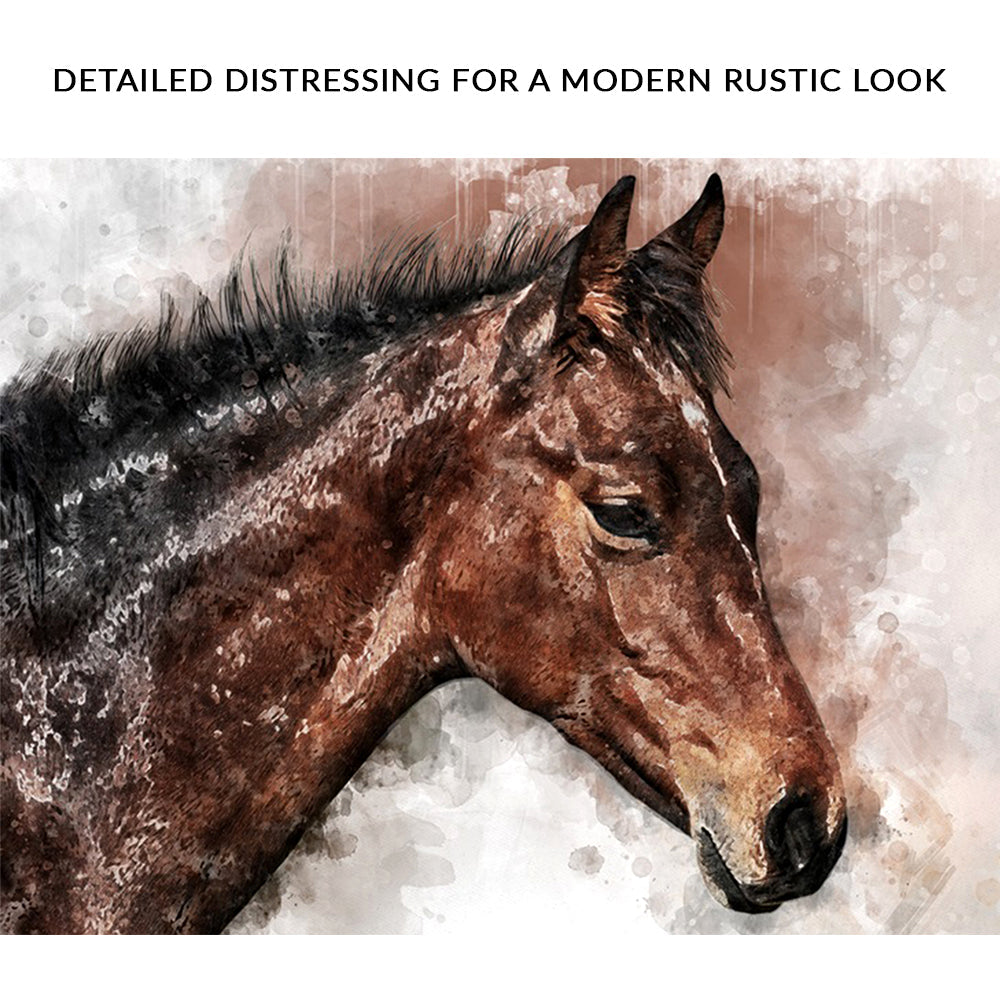 Horse Watercolor Canvas Wall Art on sale at MyriadMart