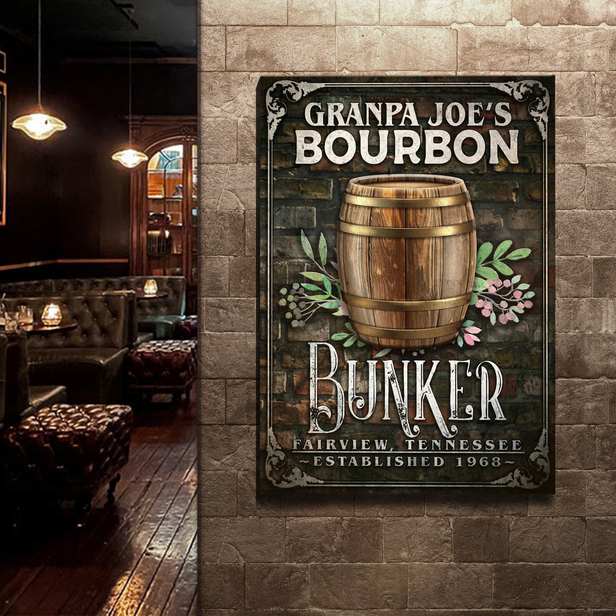 Bourbon Bunker Sign on sale at MyriadMart