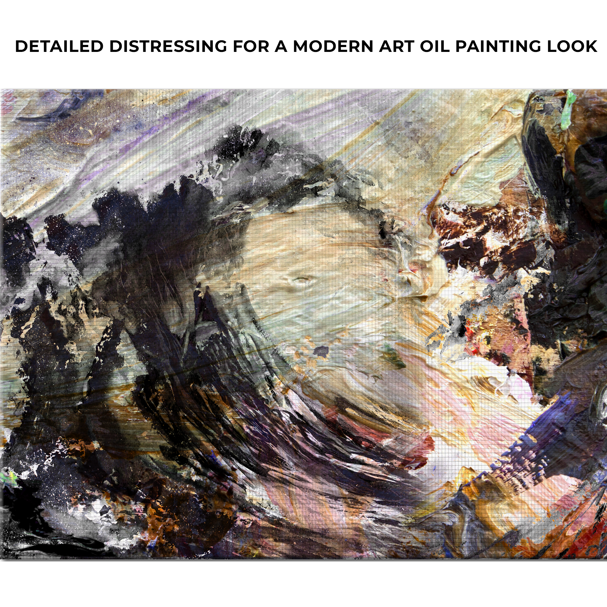 Waves Abstract Painting Canvas Wall Art on sale at MyriadMart