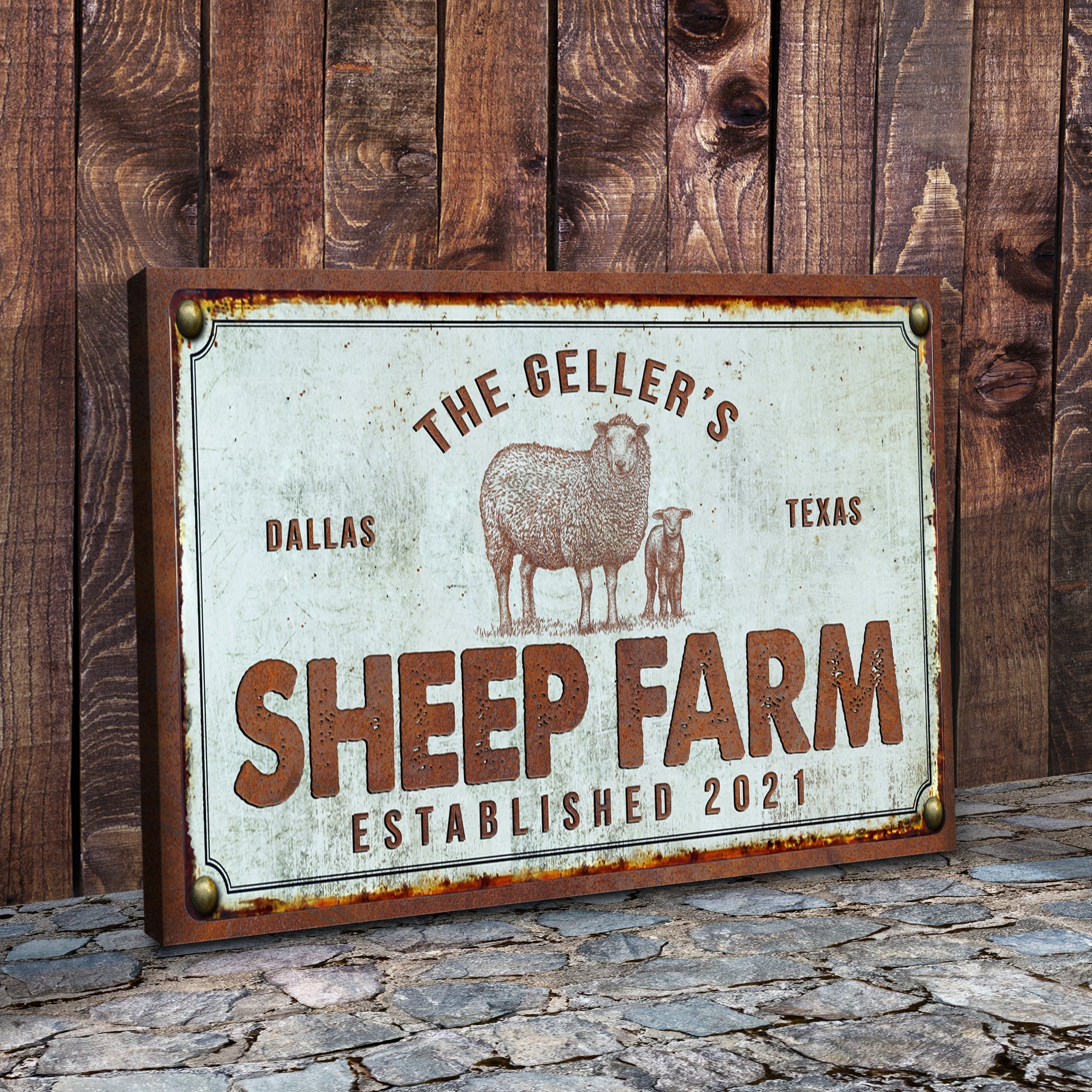 Sheep Farm Sign III on sale at MyriadMart
