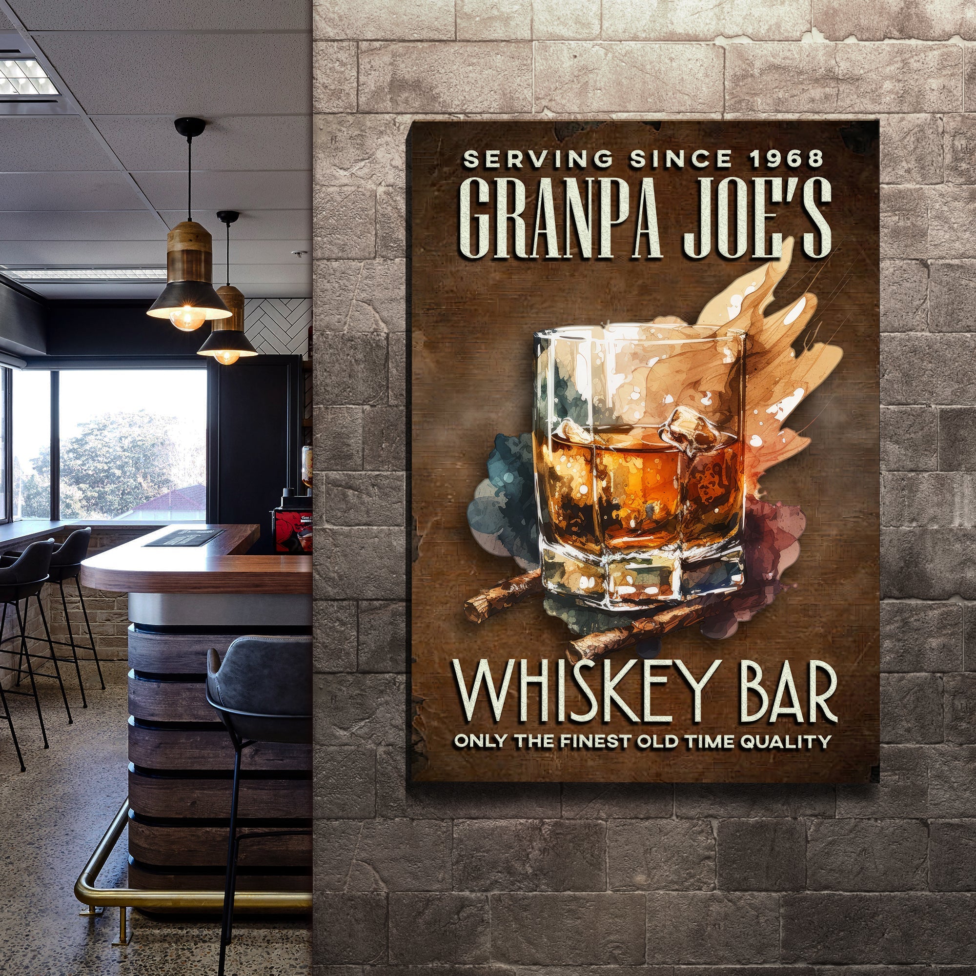 Only The Finest Whiskey Bar Sign on sale at MyriadMart