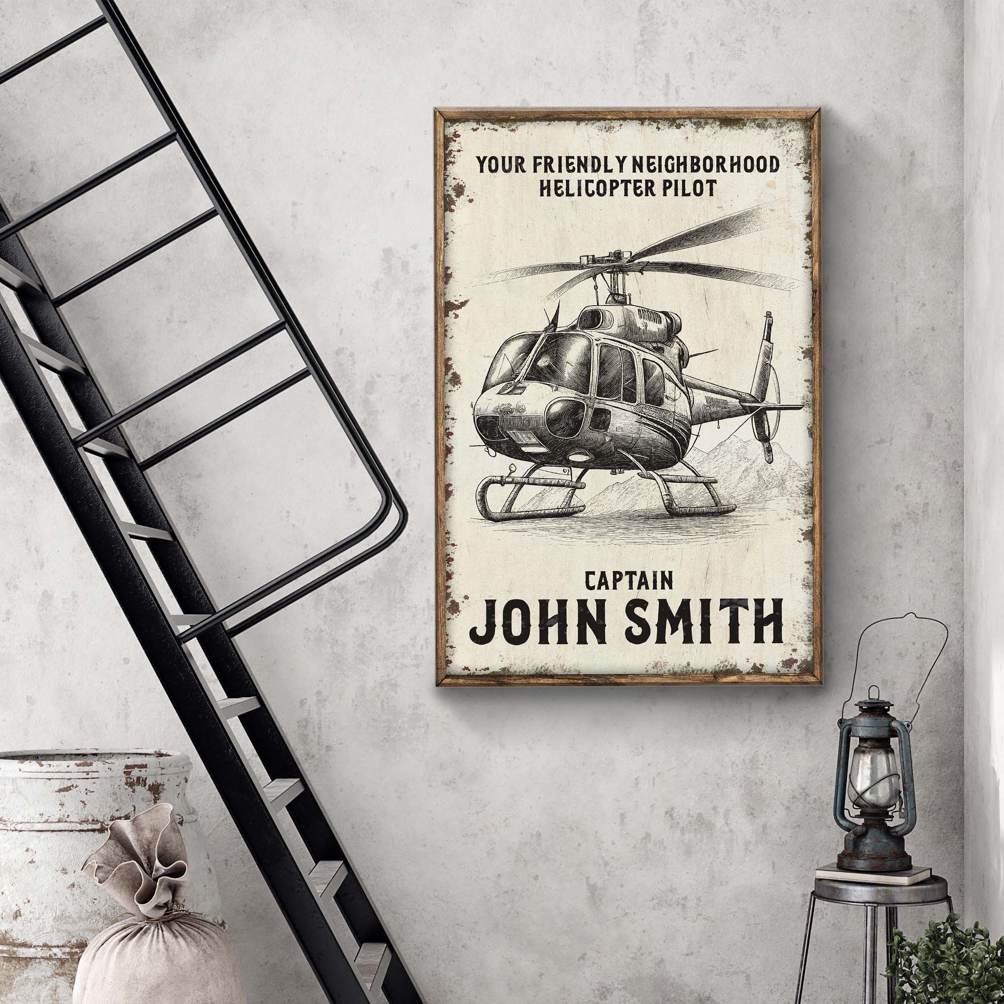 Helicopter Pilot Name Sign on sale at MyriadMart