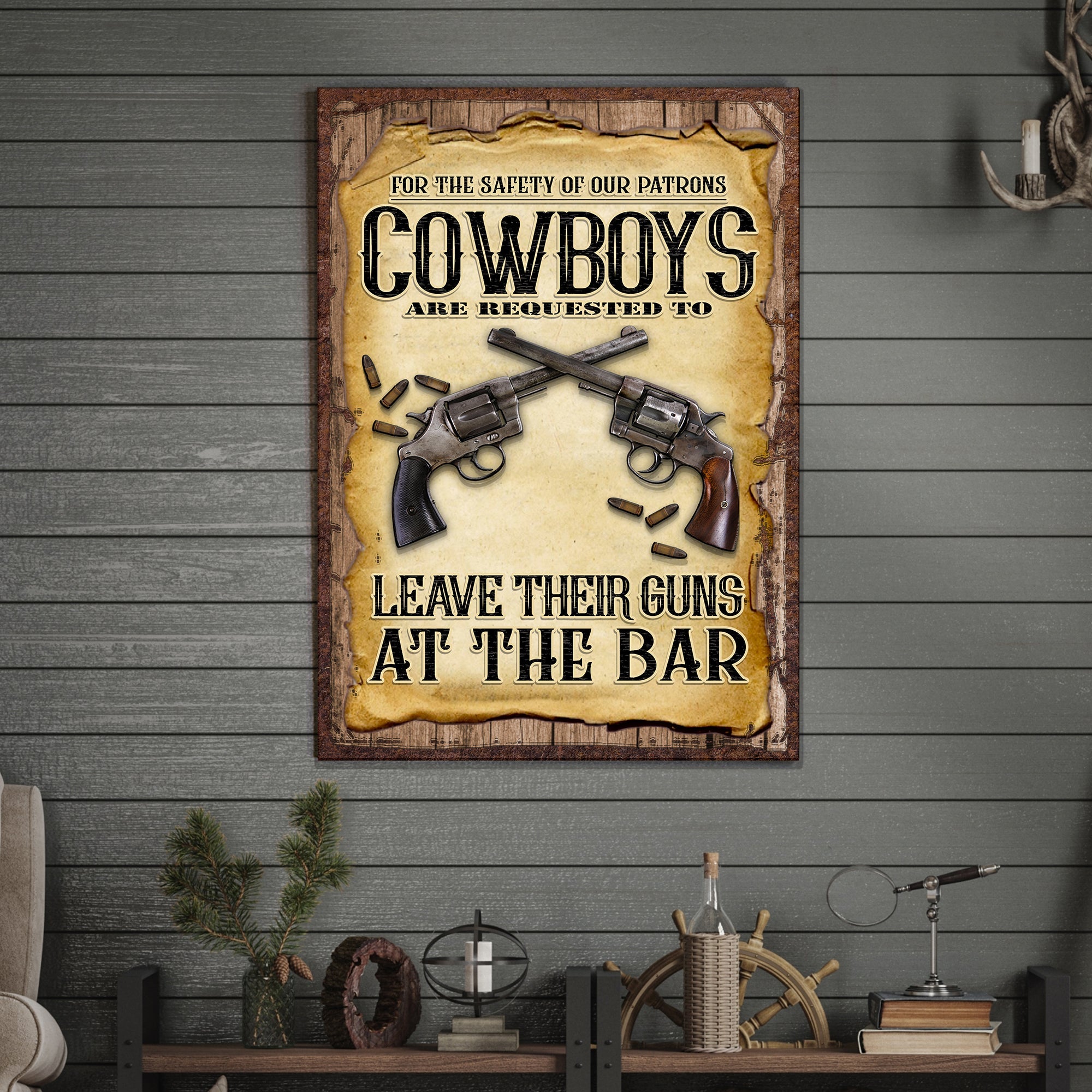 Cowboy Safety Sign on sale at MyriadMart