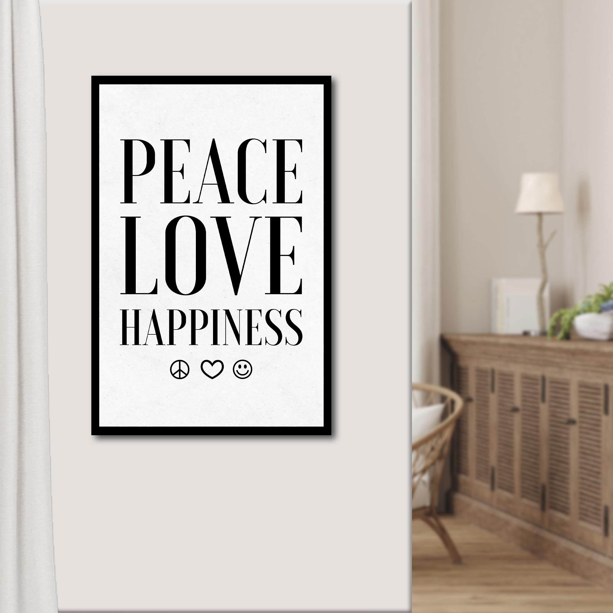 Peace Love Happiness Sign II on sale at MyriadMart