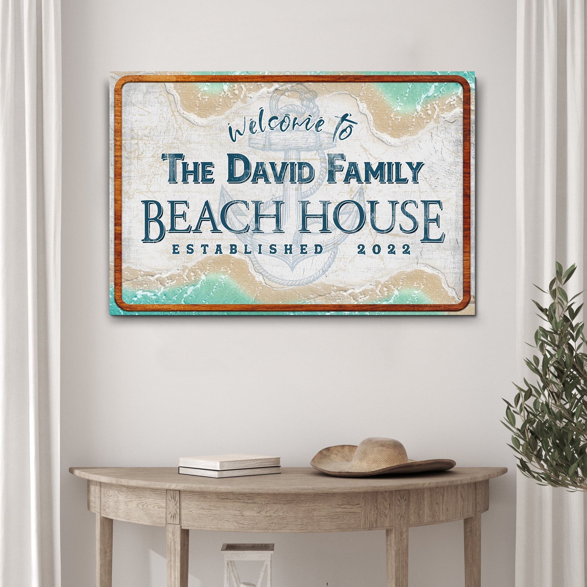 Welcome To Family Beach House Sign II on sale at MyriadMart