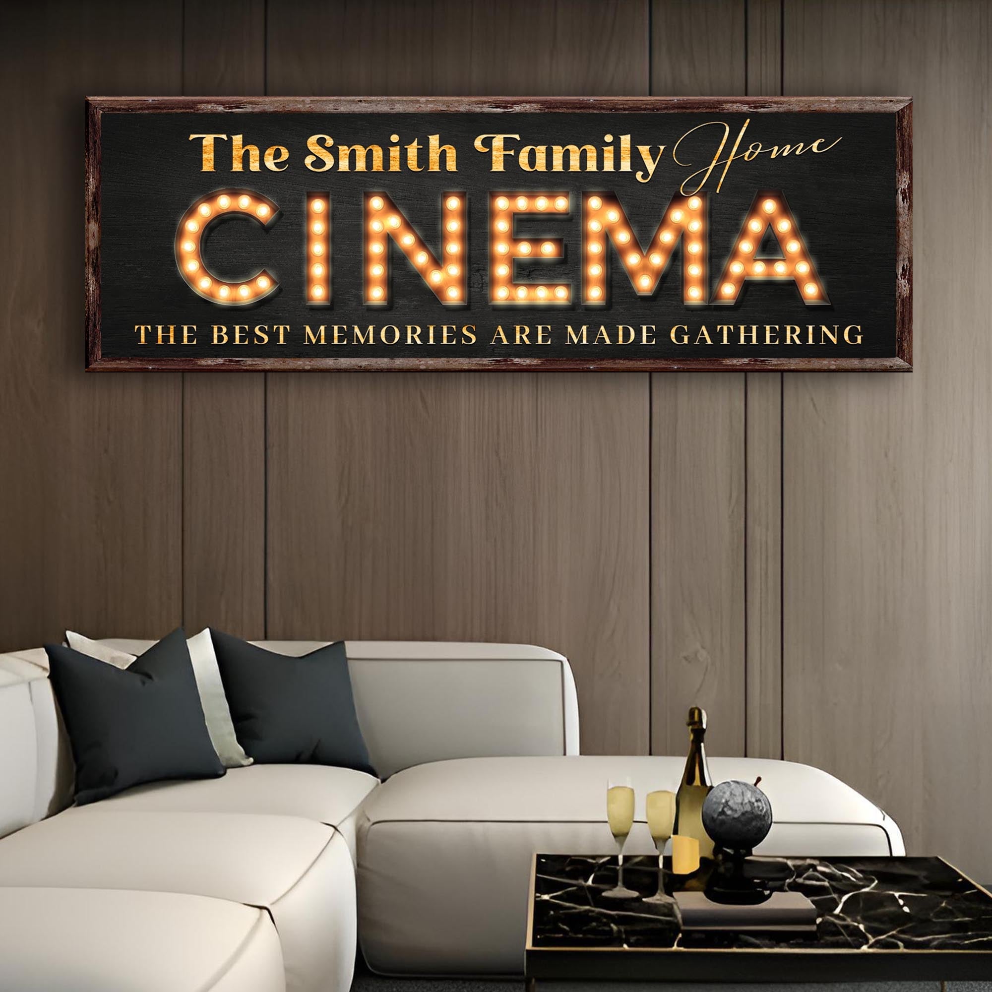 Family Home Cinema Sign on sale at MyriadMart