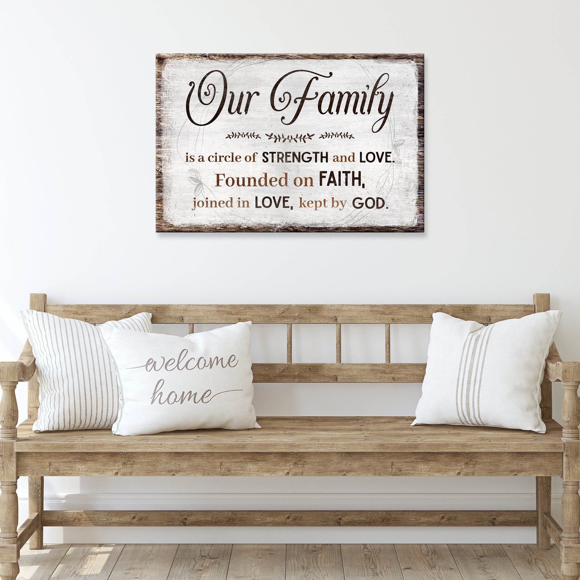 Family Is A Circle Of Strength And Love Sign II on sale at MyriadMart