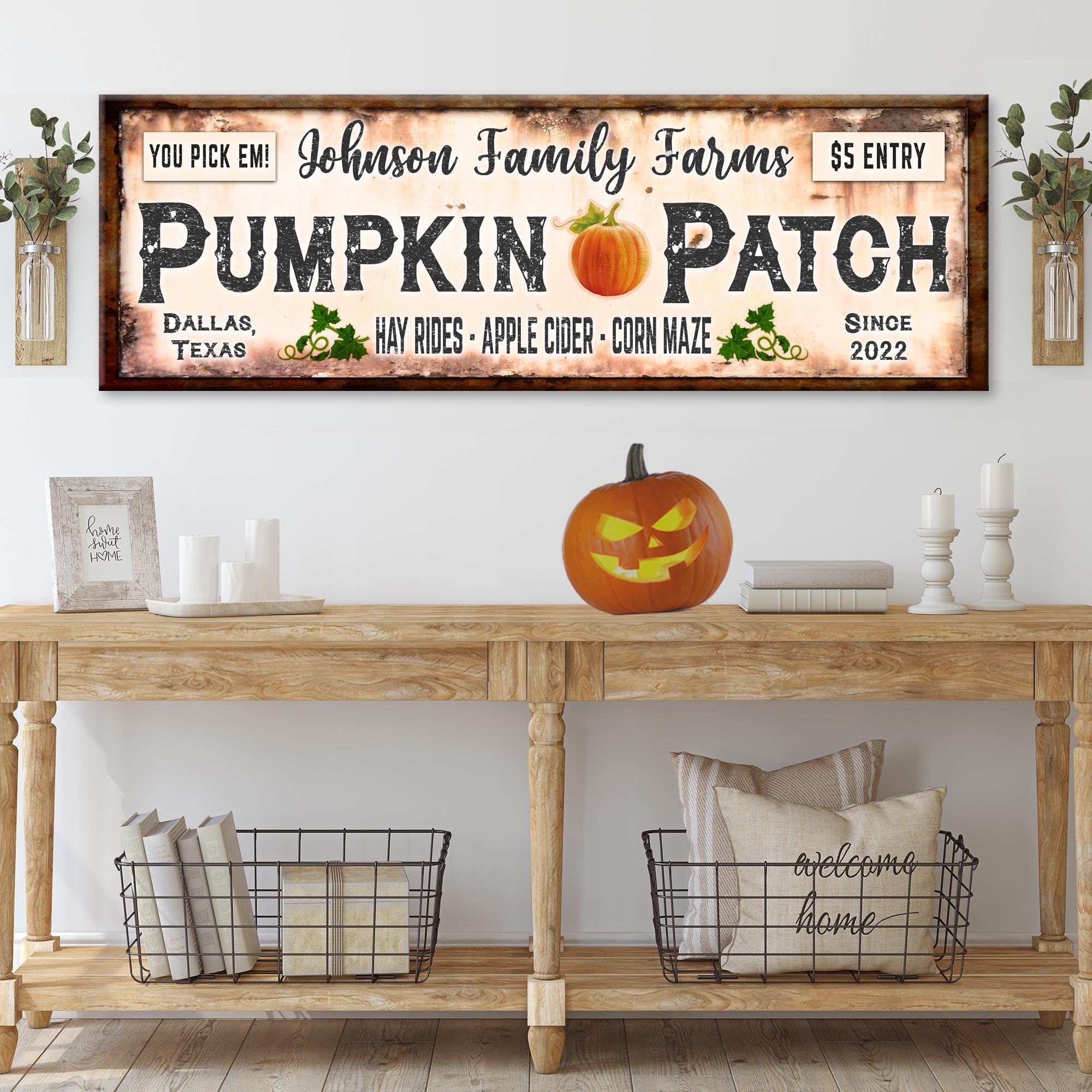 Family Farms Pumpkin Patch Sign on sale at MyriadMart